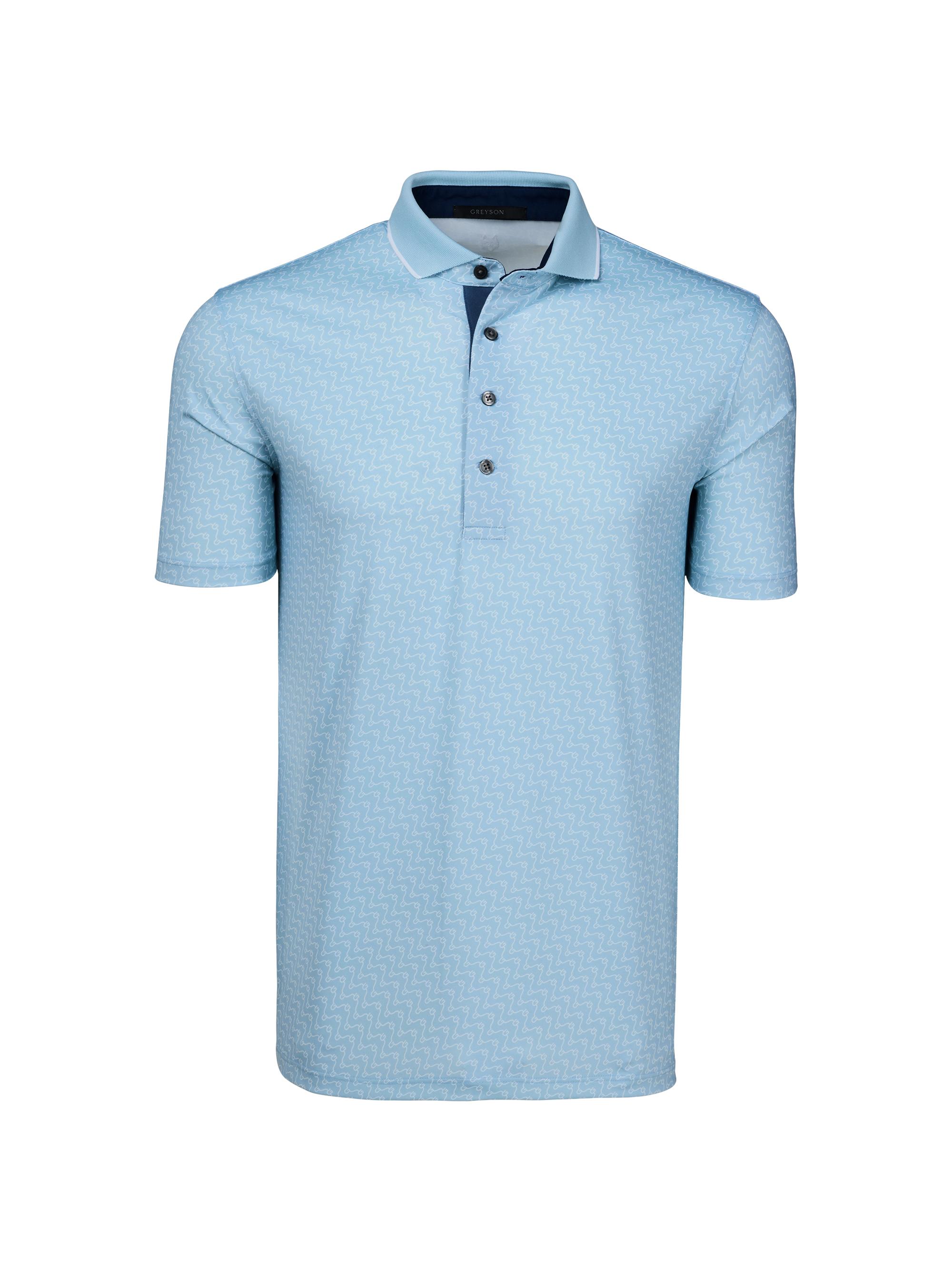 Greyson Men's Rogue River Connected G Wave Polo - Wolf Blue