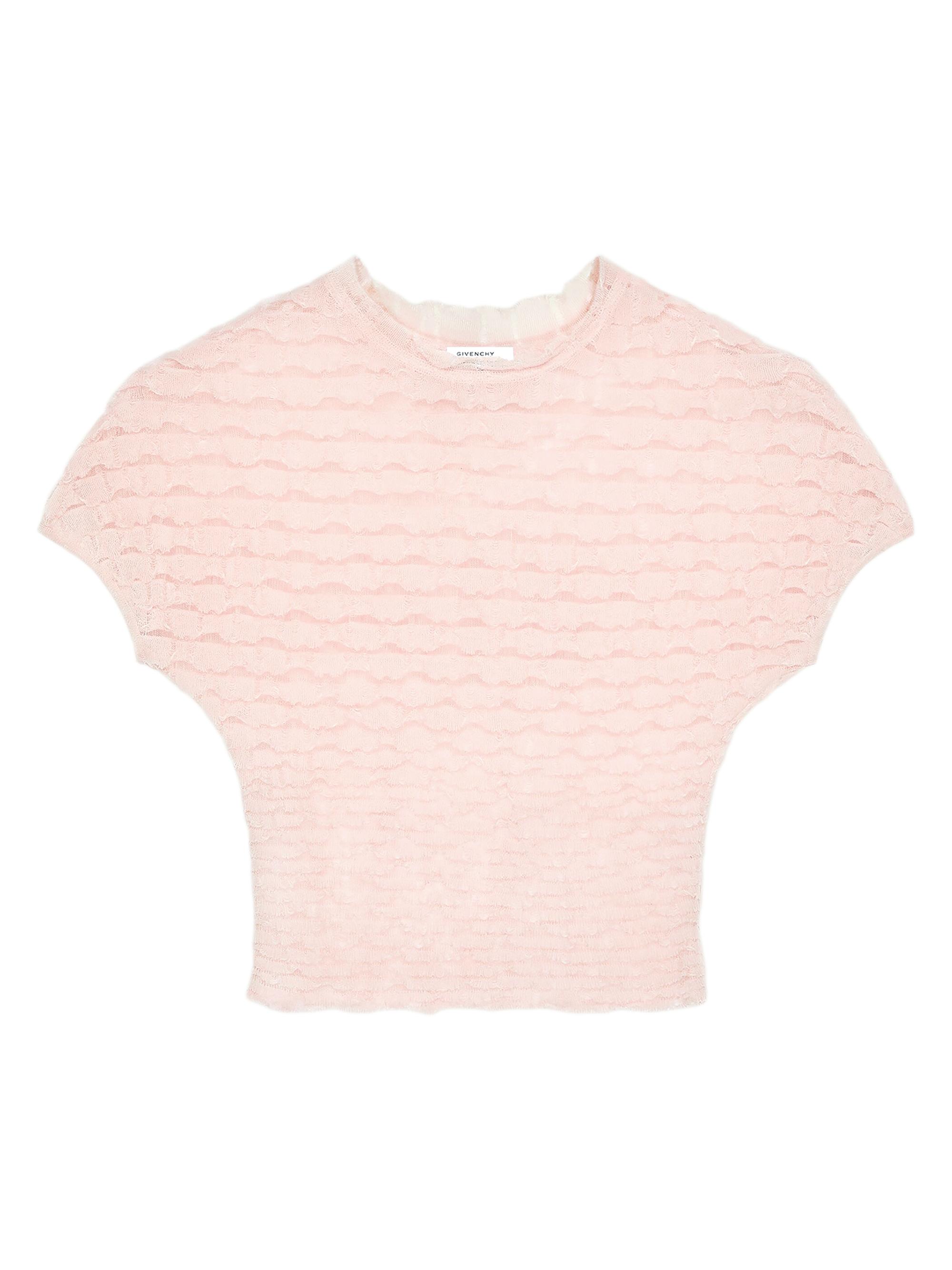 Givenchy Women's Cropped Top with Nylon Frills - Silk Pink
