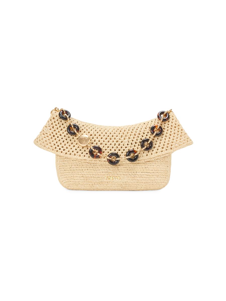 LOEWE LOEWE x Paula's Ibiza Ola Medium Raffia Shoulder Bag | Saks