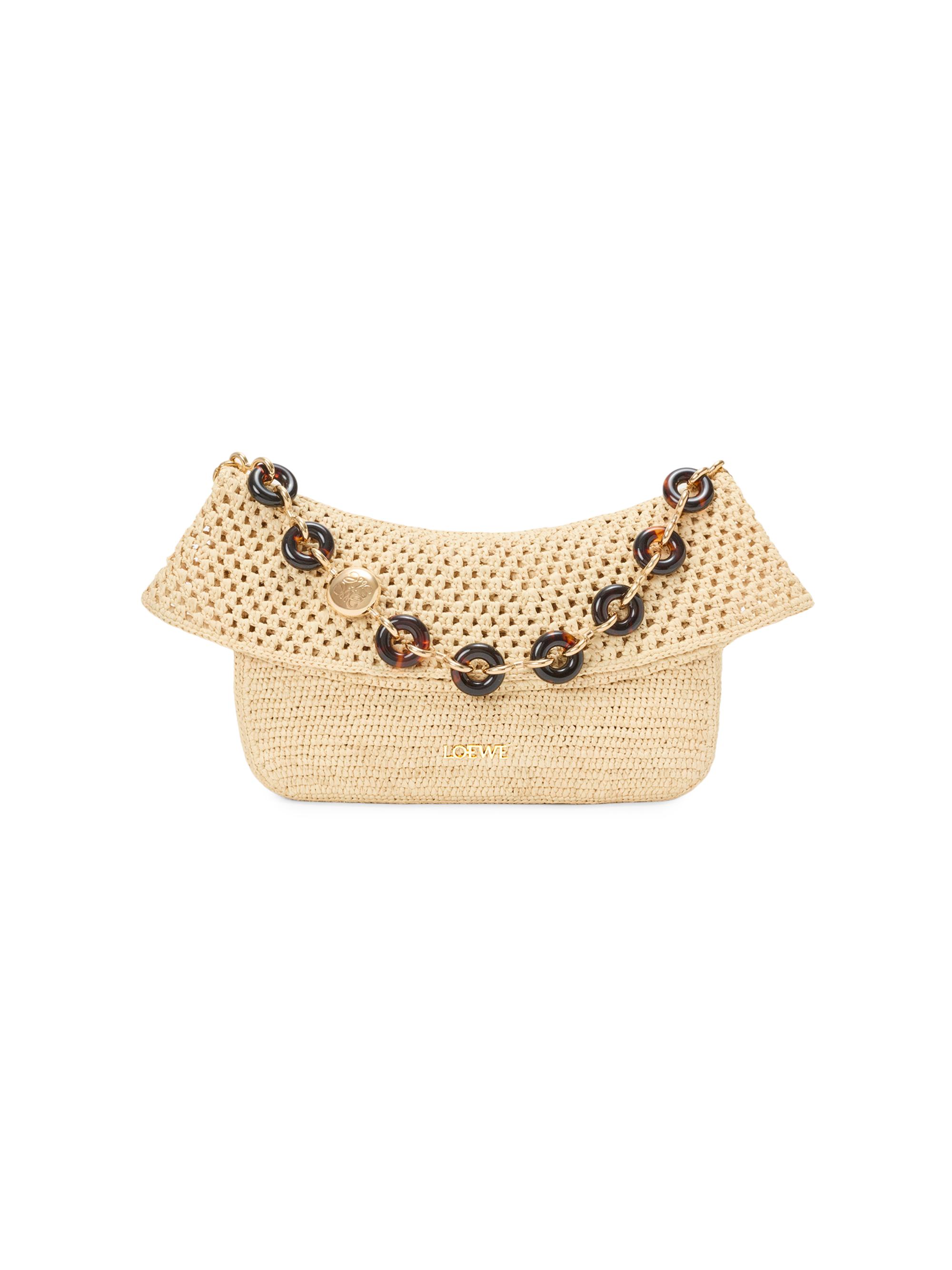 LOEWE Women's  x Paula's Ibiza Ola  Raffia Shoulder Bag - Natural
