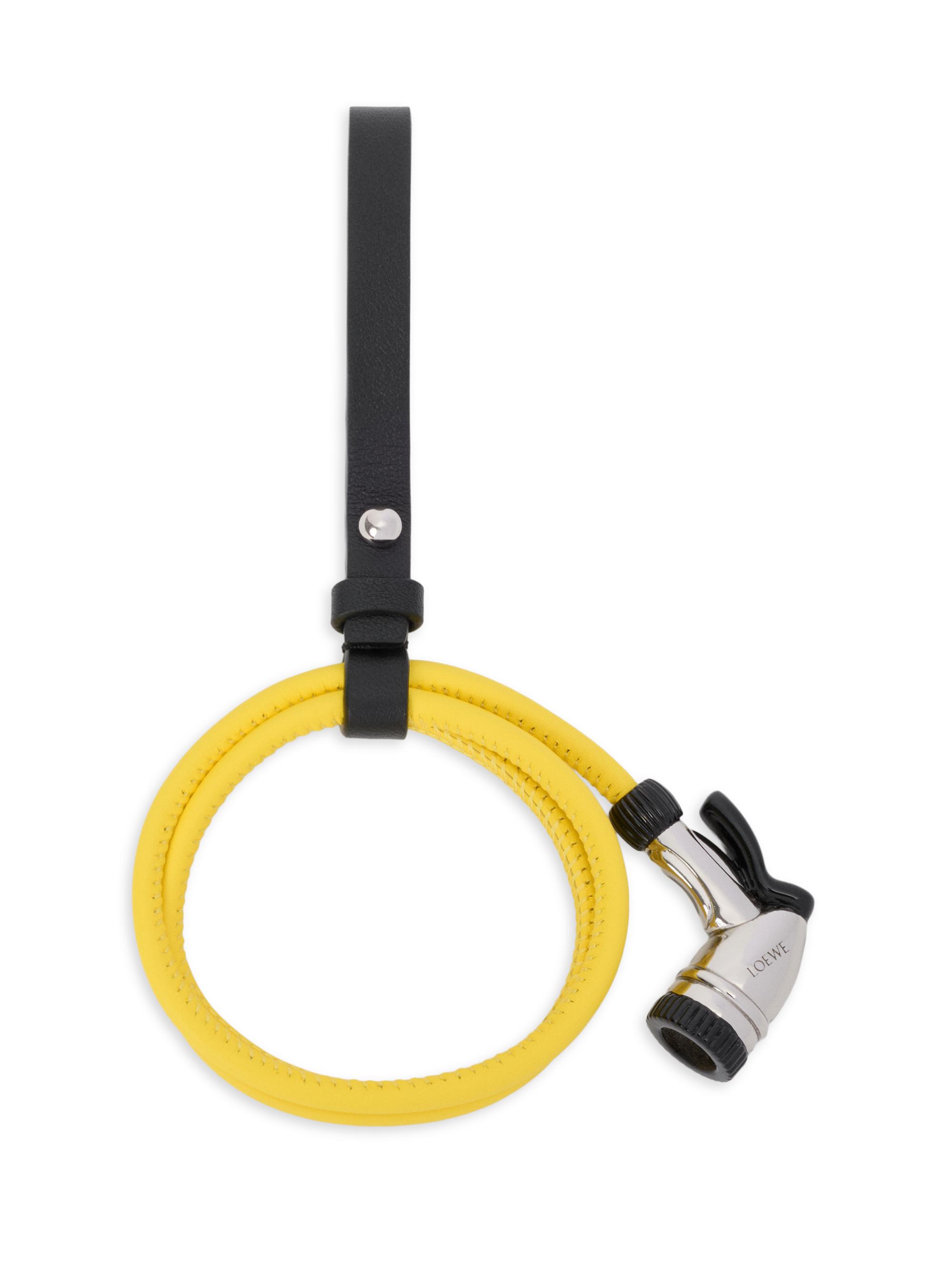LOEWE Women's  x Paula's Ibiza Watering Hose Leather Charm - Yellow Black