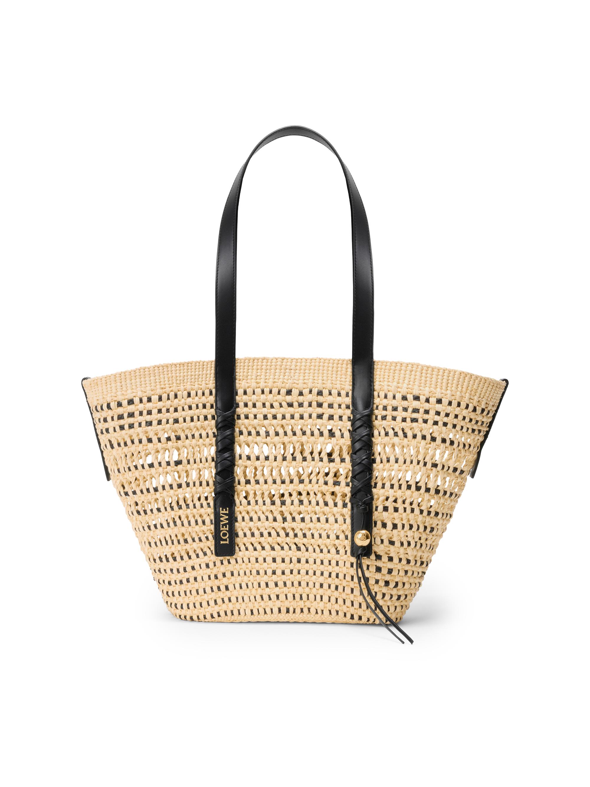LOEWE Women's  x Paula's Ibiza  Braided Raffia Basket Bag - Natural Black