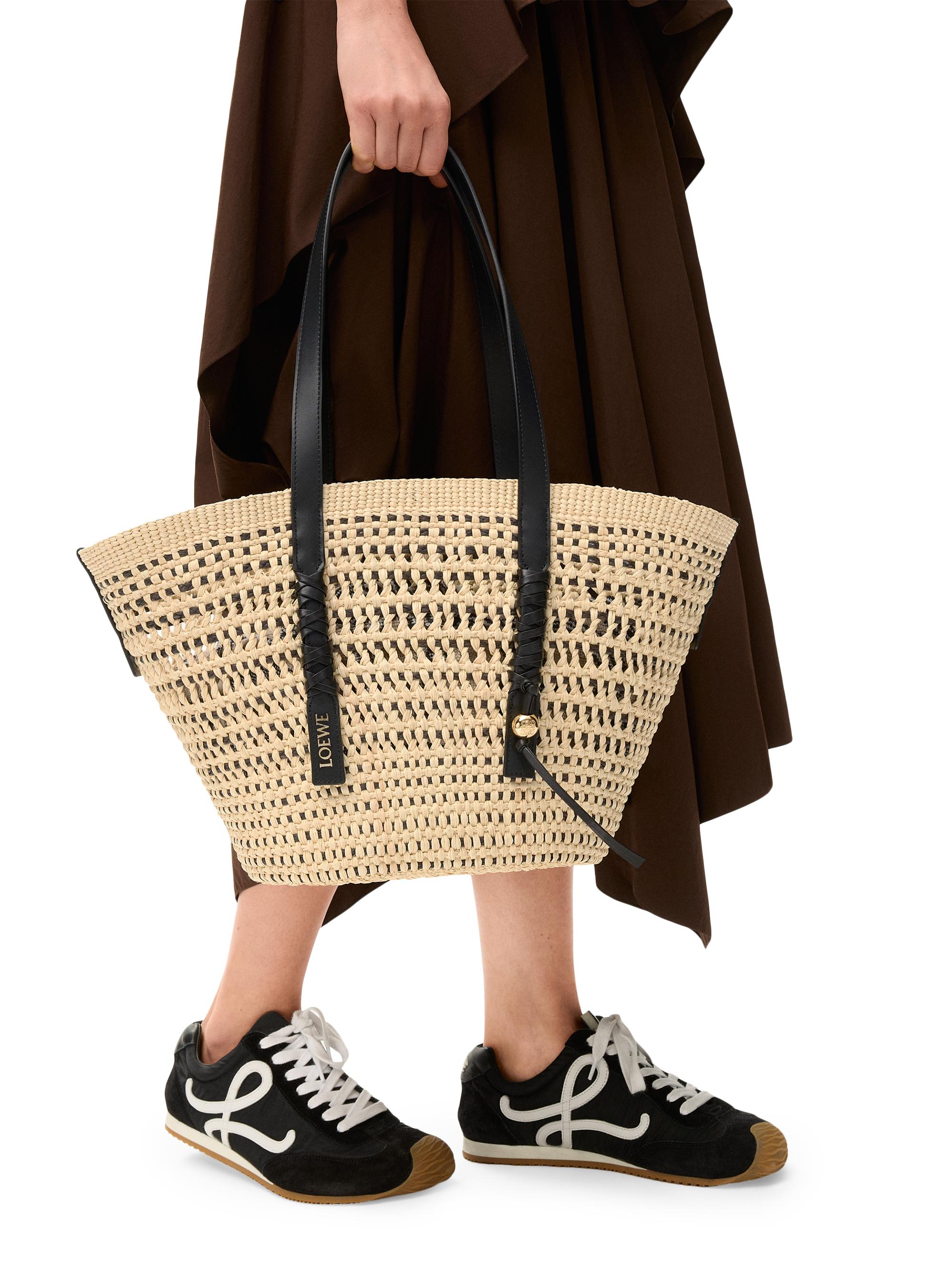 LOEWE LOEWE x Paula's Ibiza Medium Braided Raffia Basket Bag