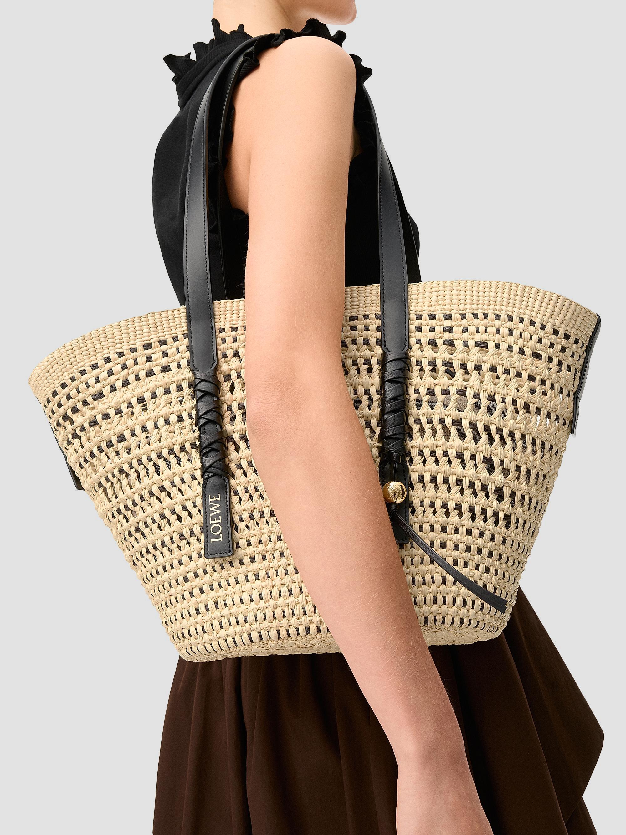 LOEWE LOEWE x Paula's Ibiza Medium Braided Raffia Basket Bag