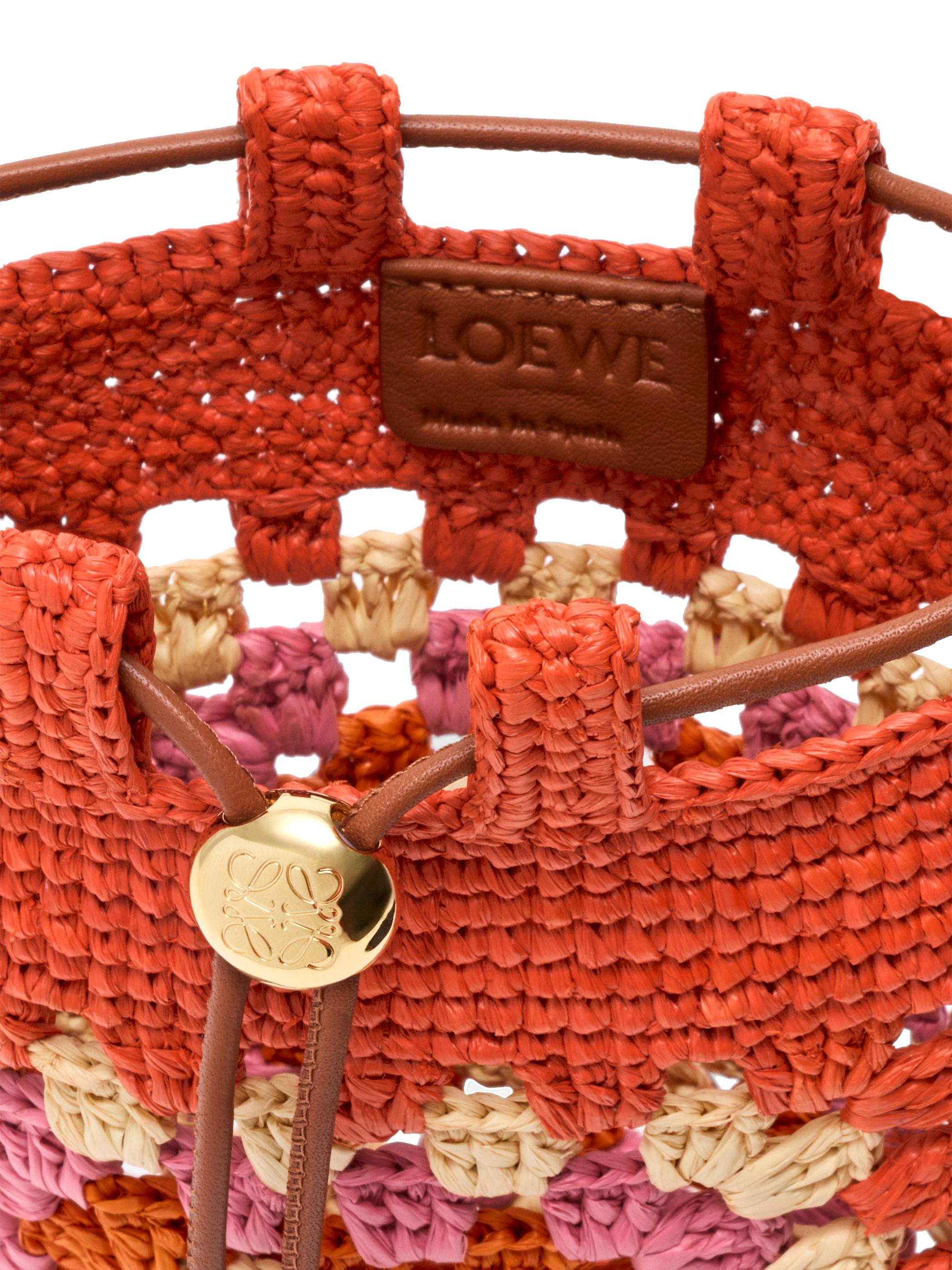 LOEWE LOEWE x Paula's Ibiza Drawstring Crochet Raffia Pocket Pouch