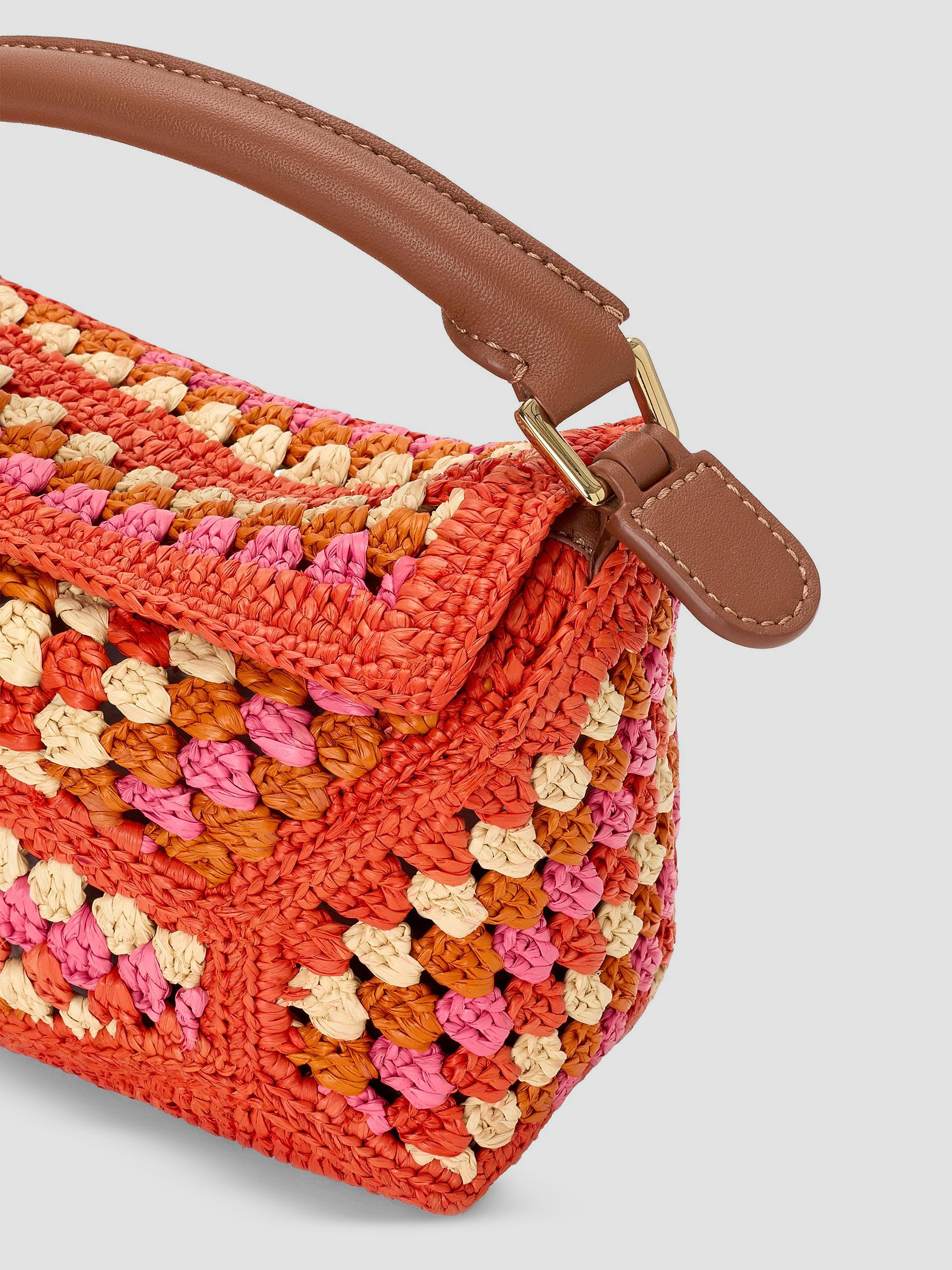 LOEWE LOEWE x Paula's Ibiza Puzzle Edge Mini Crochet Raffia Bag