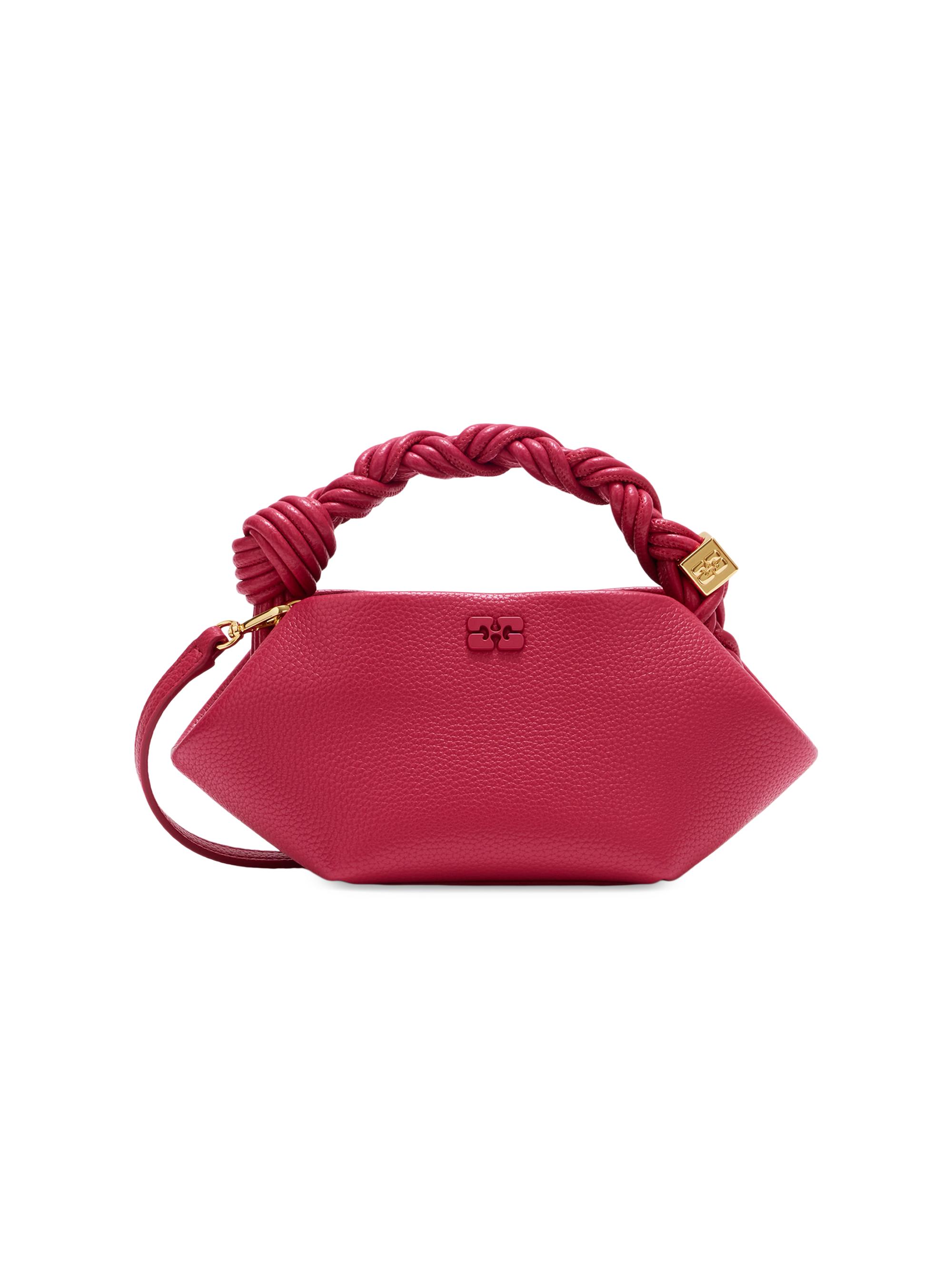 Ganni Women's Bou Mini Top Handle Bag - Dark Red