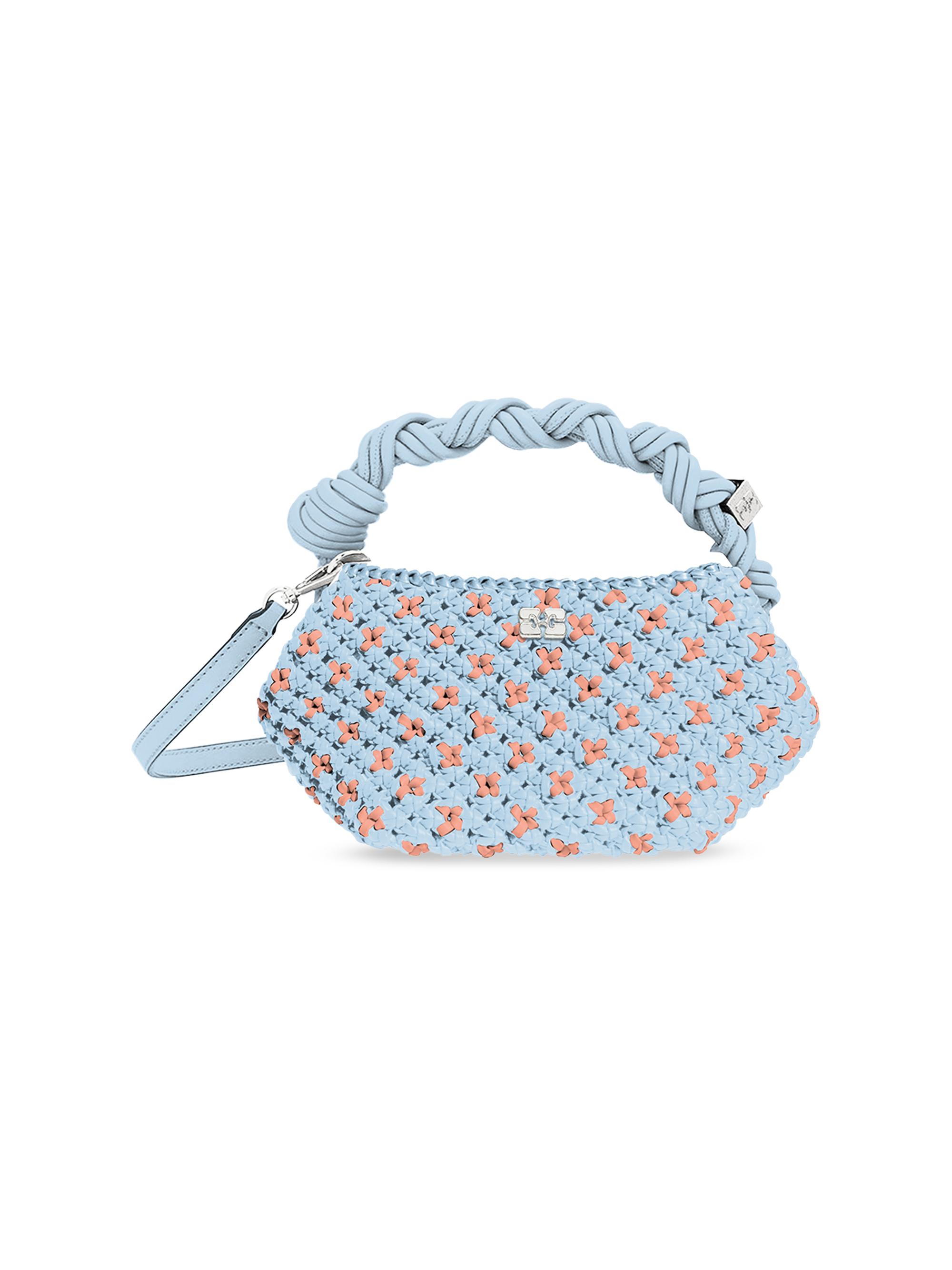 Ganni Women's Bou Mini Braided Top Handle Bag - Blue