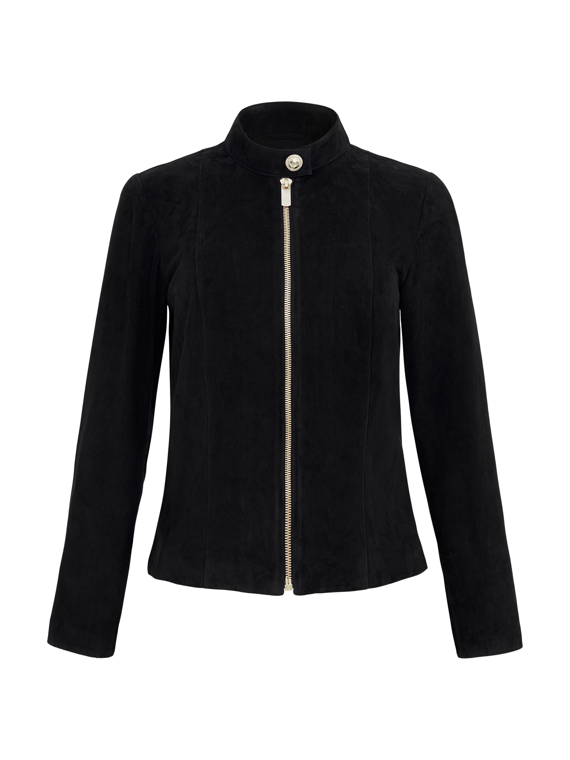 Gorski Women's Select Metis Suede Zip Jacket - Black