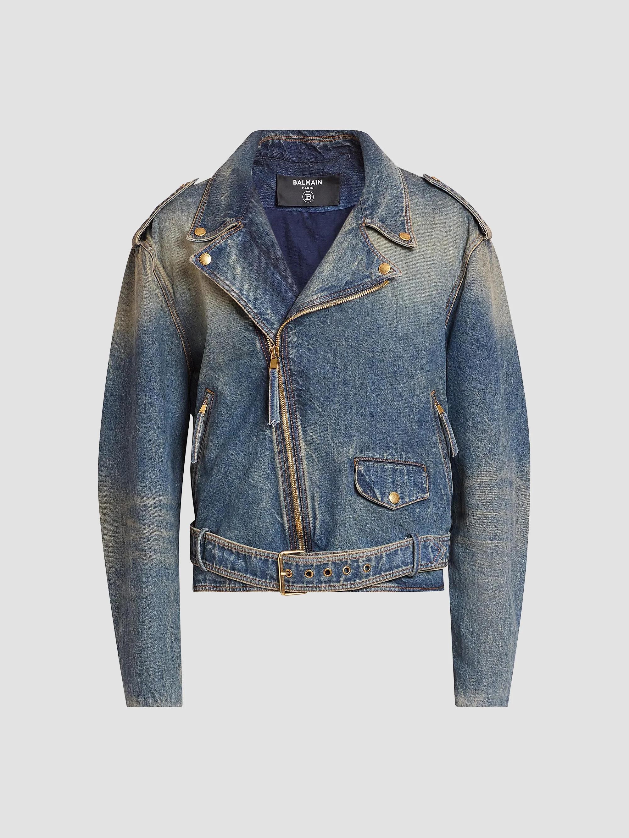 ジャケット・アウター BALMAIN HOMME 15SS Biker denim jacket 0400026684858_BLEUJEANDELAVE?