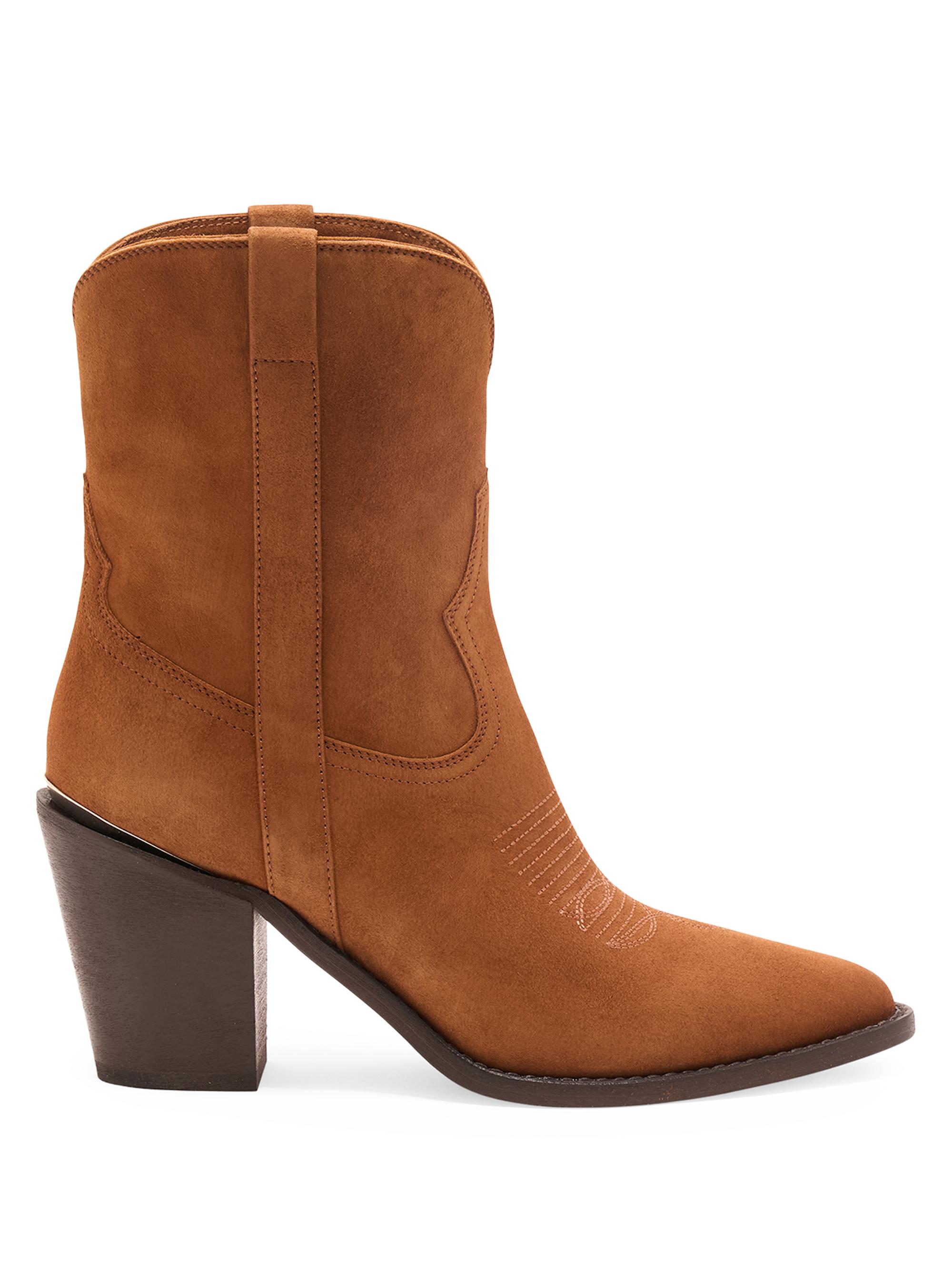 Partlow Women's Leigh Anne 90MM Suede Ankle Boots - Teak