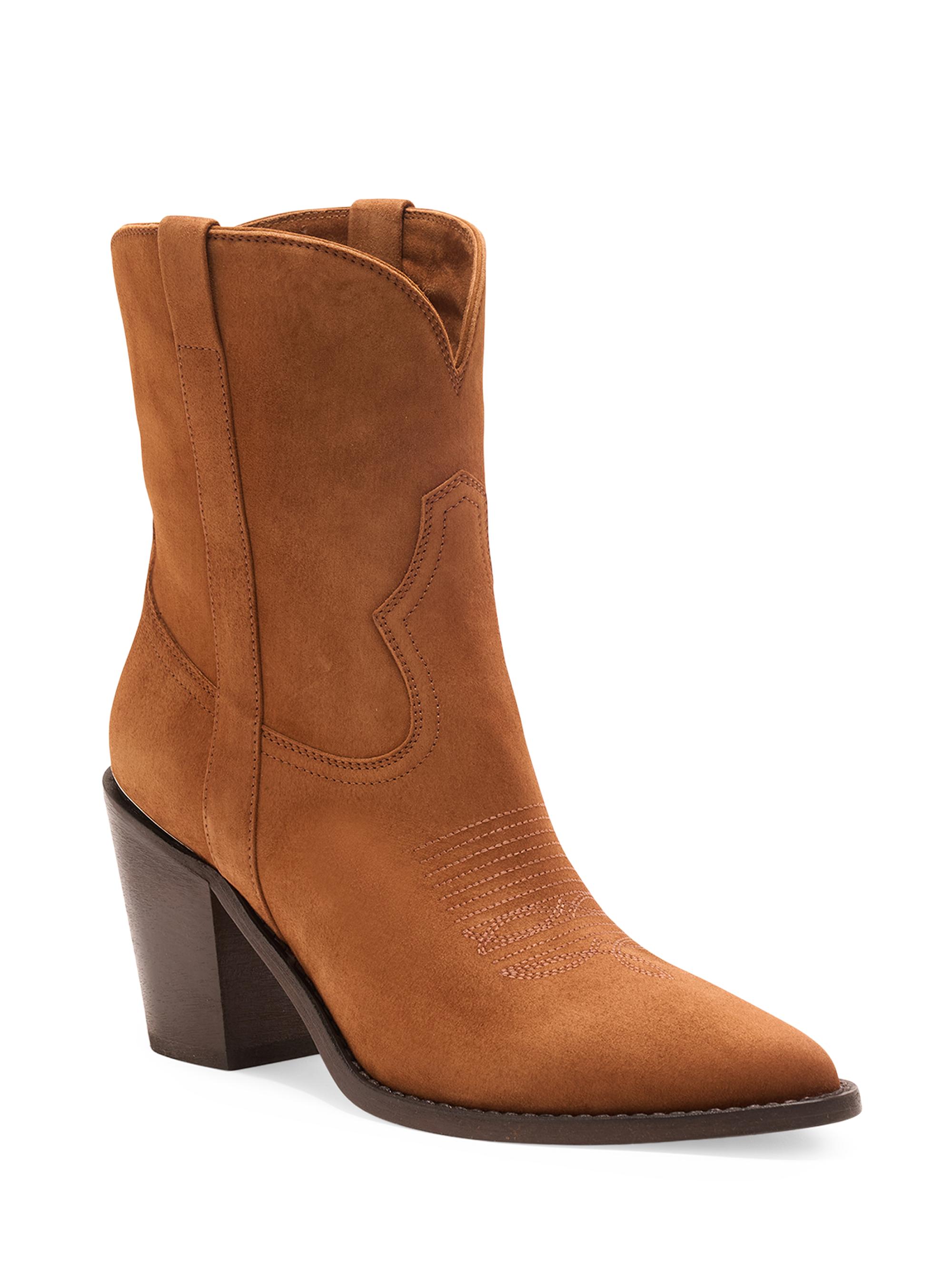 Partlow Women's Leigh Anne 90MM Suede Ankle Boots - Teak | Thumbnail 2