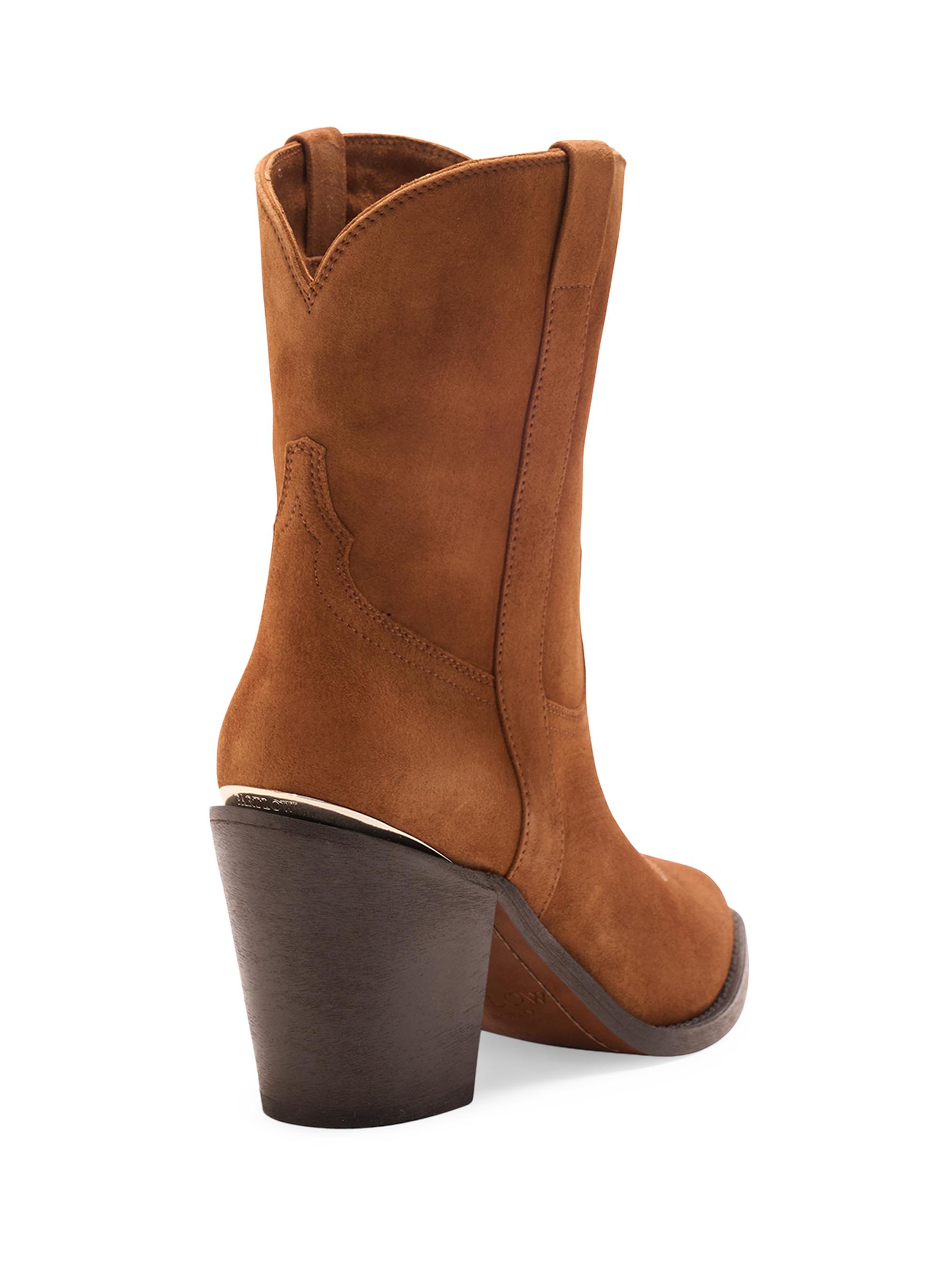Partlow Women's Leigh Anne 90MM Suede Ankle Boots - Teak | Thumbnail 3