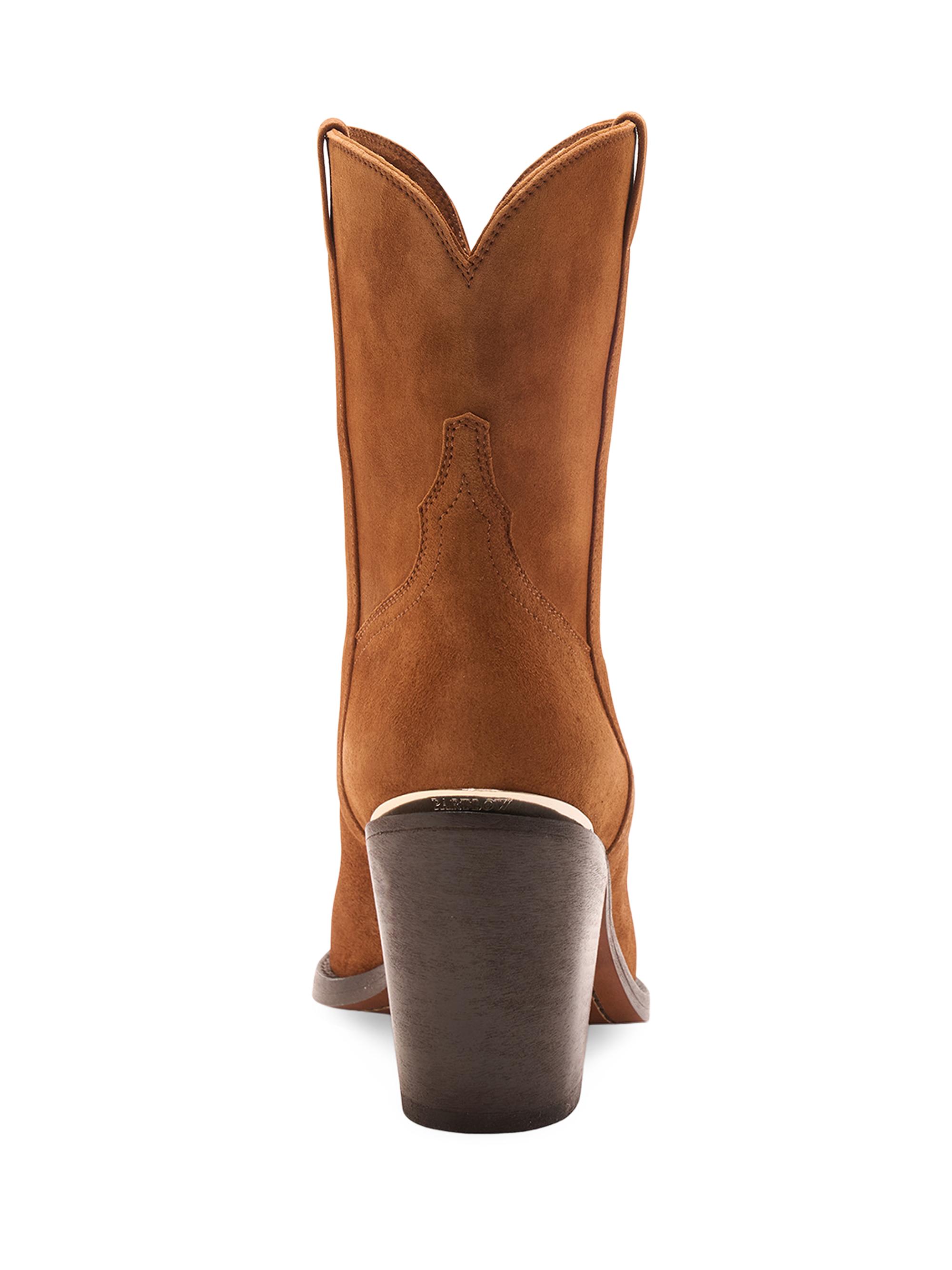 Partlow Women's Leigh Anne 90MM Suede Ankle Boots - Teak | Thumbnail 4