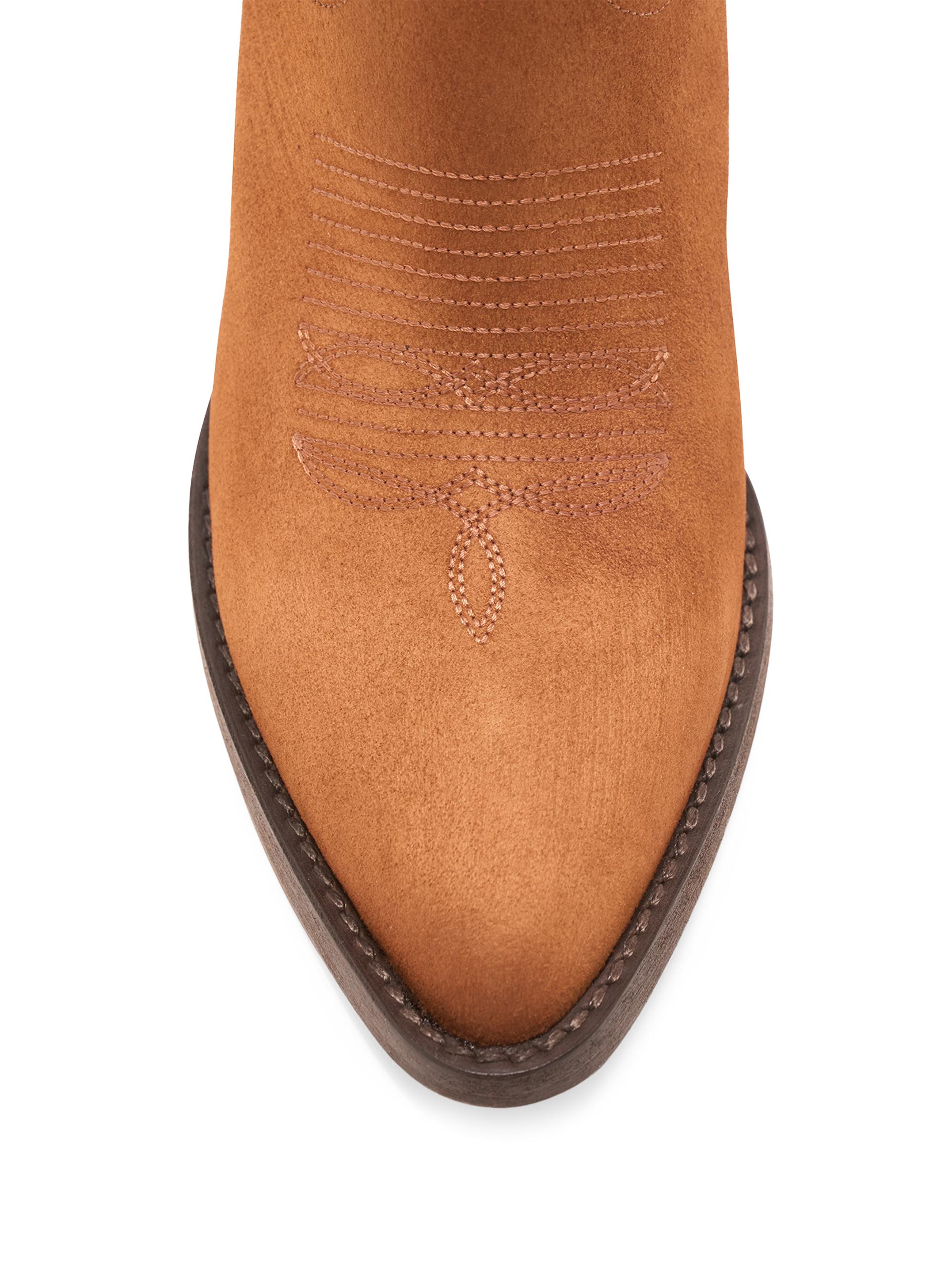 Partlow Women's Leigh Anne 90MM Suede Ankle Boots - Teak | Thumbnail 5