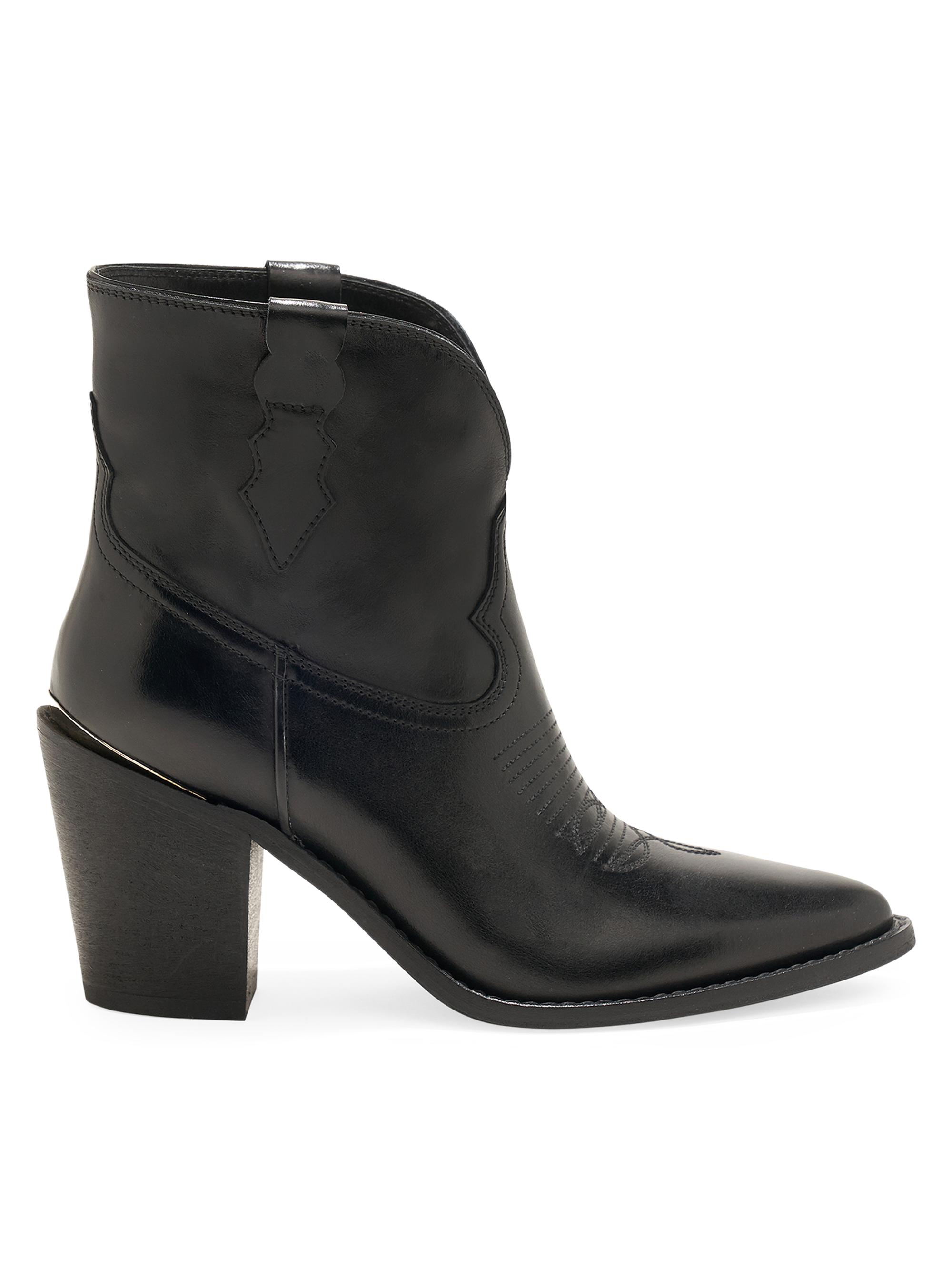 Partlow Women's Marge 90MM Leather Ankle Boots - Nero