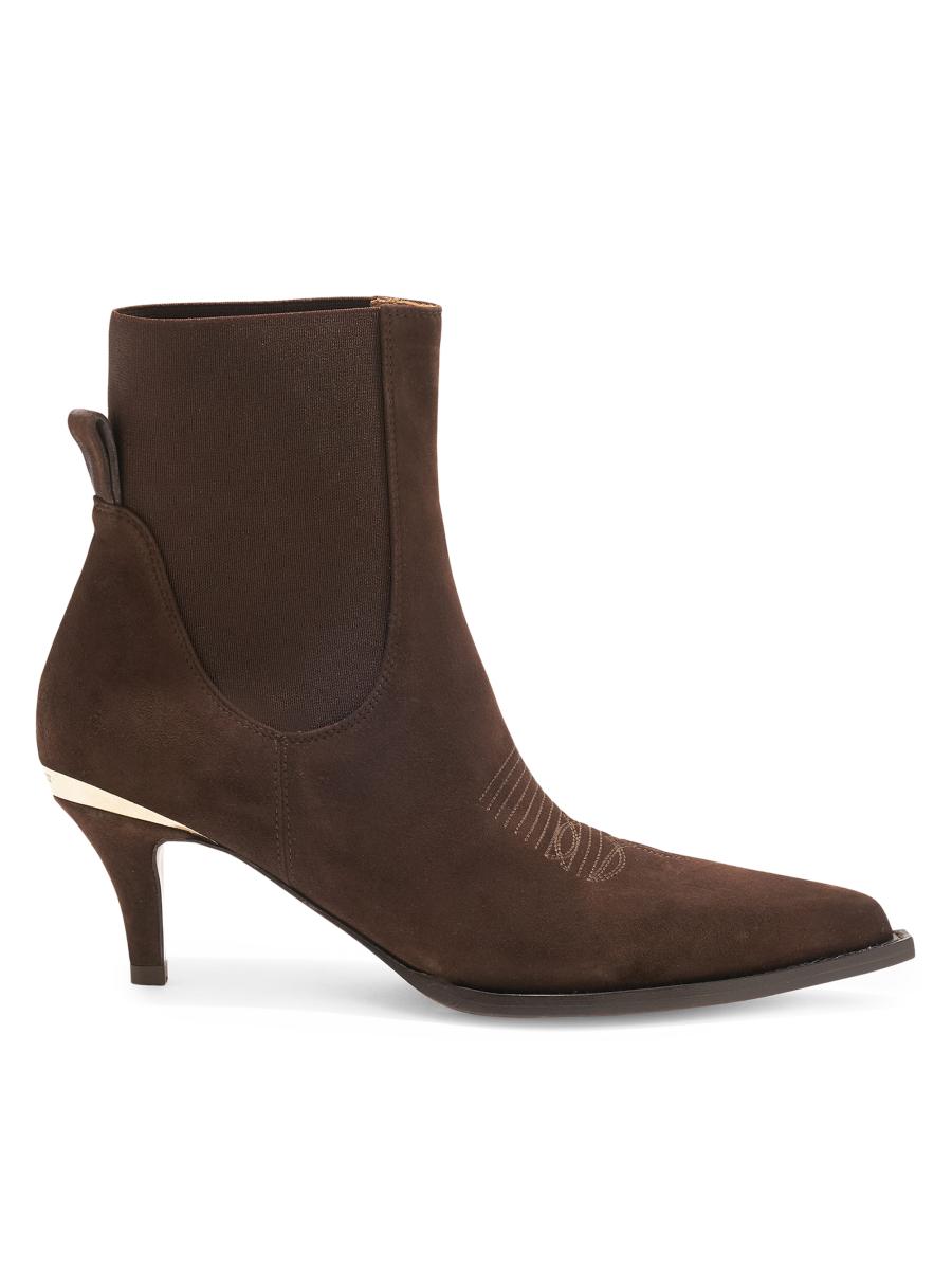 Partlow Women's Wilder 60mm Suede Ankle Boots In Brown