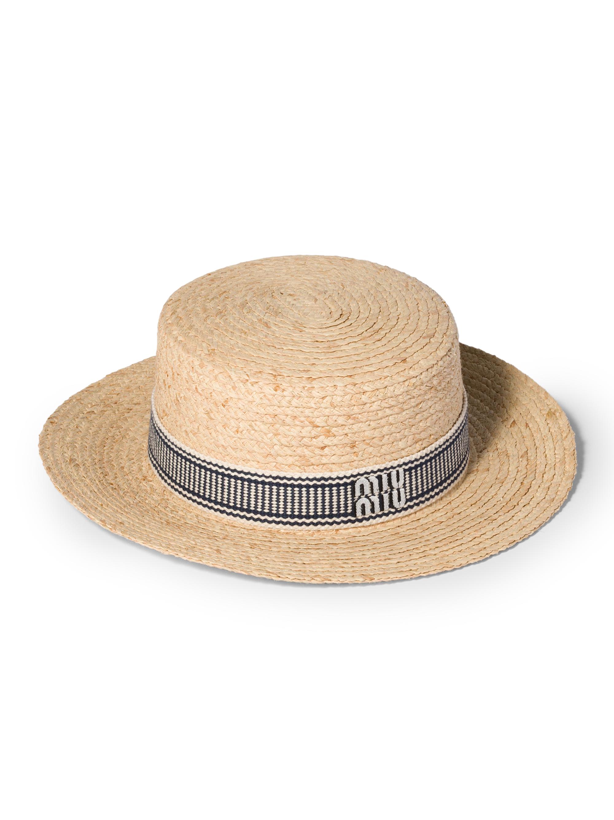 Miu Miu Women's Raffia Hat - Beige