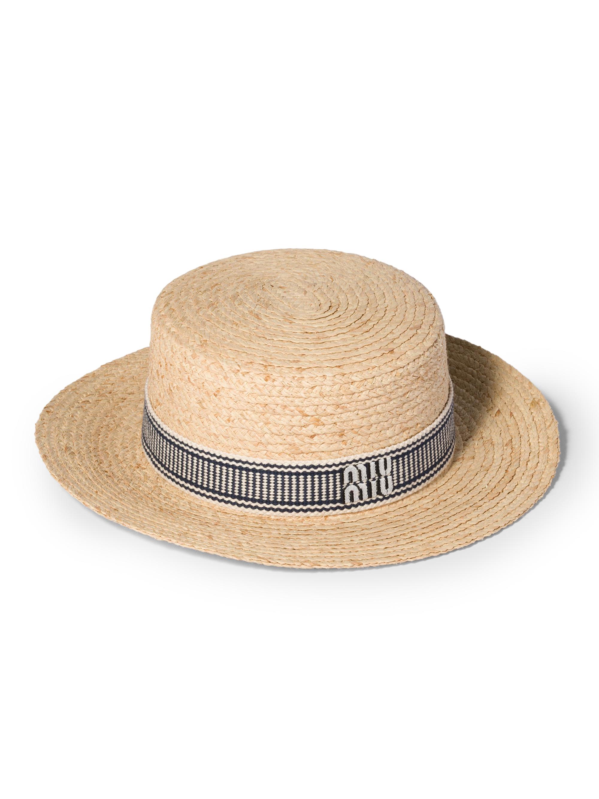 Miu Miu Women's Raffia Hat - Beige