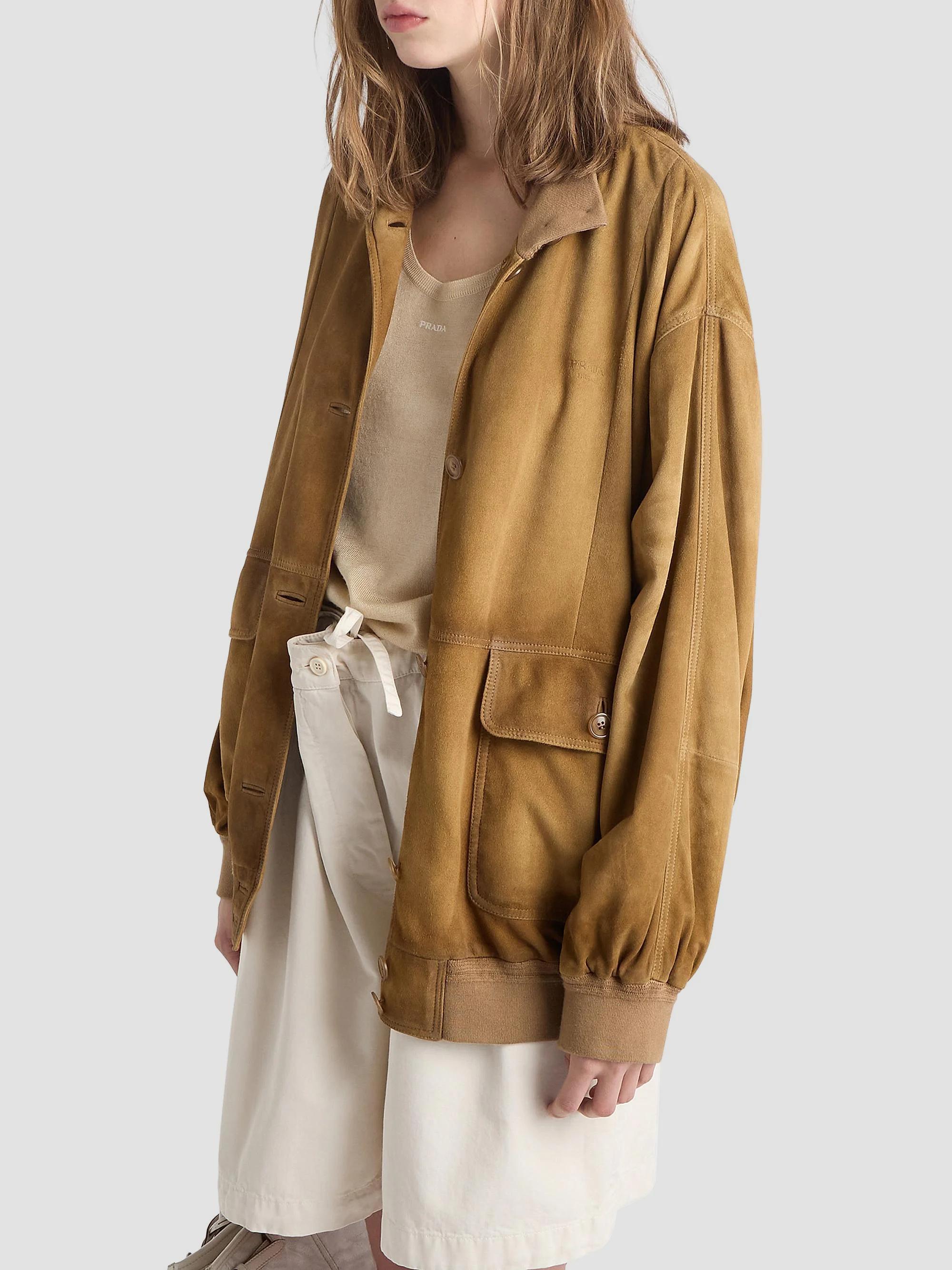 PRADA ベージュ スエードレザージャケット Art.SYV297 Prada Suede Jacket | Saks Fifth Avenue