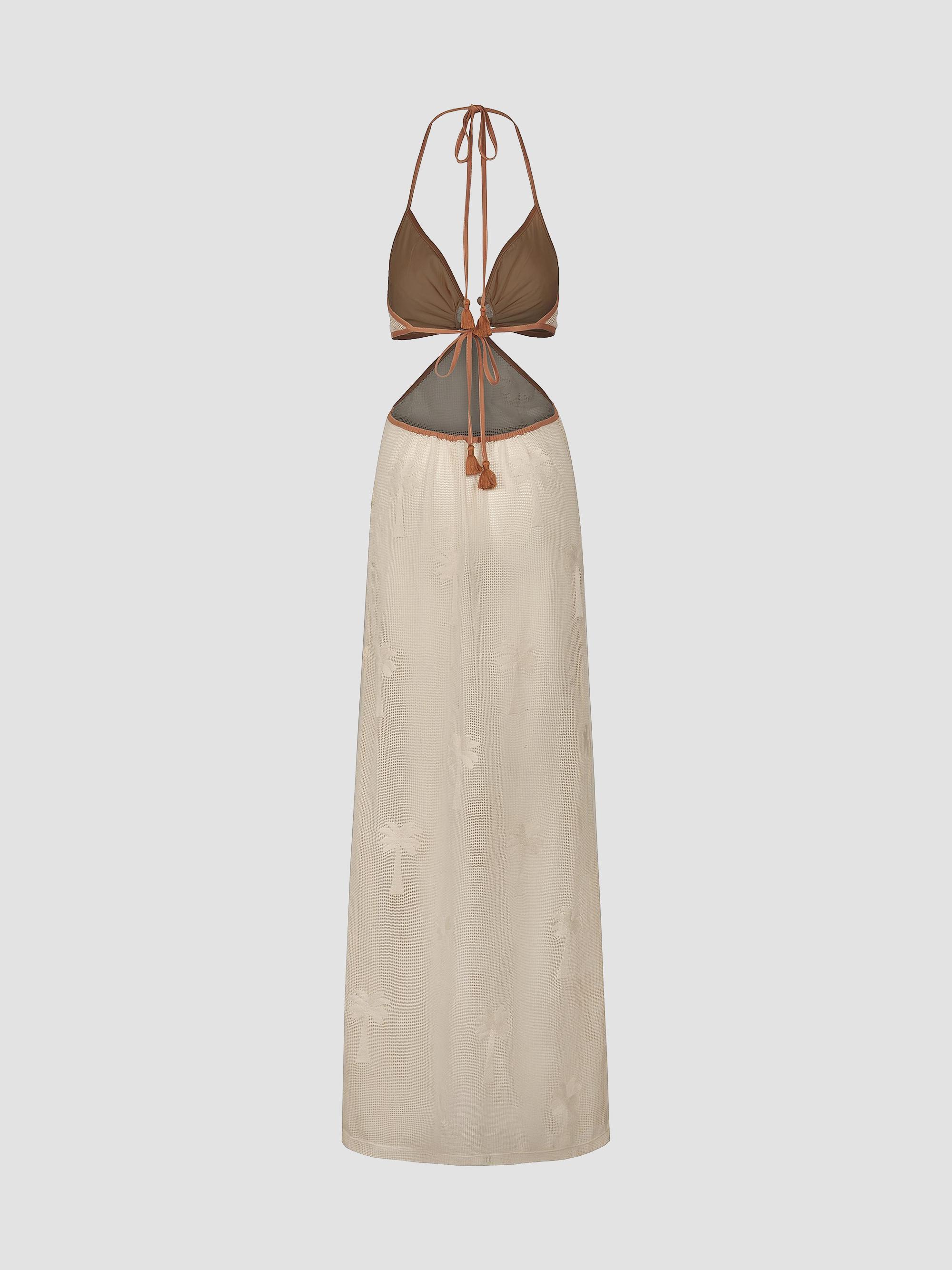 Johanna Ortiz Playa Grande Ebb And Flow Cotton Maxi Dress - Ecru