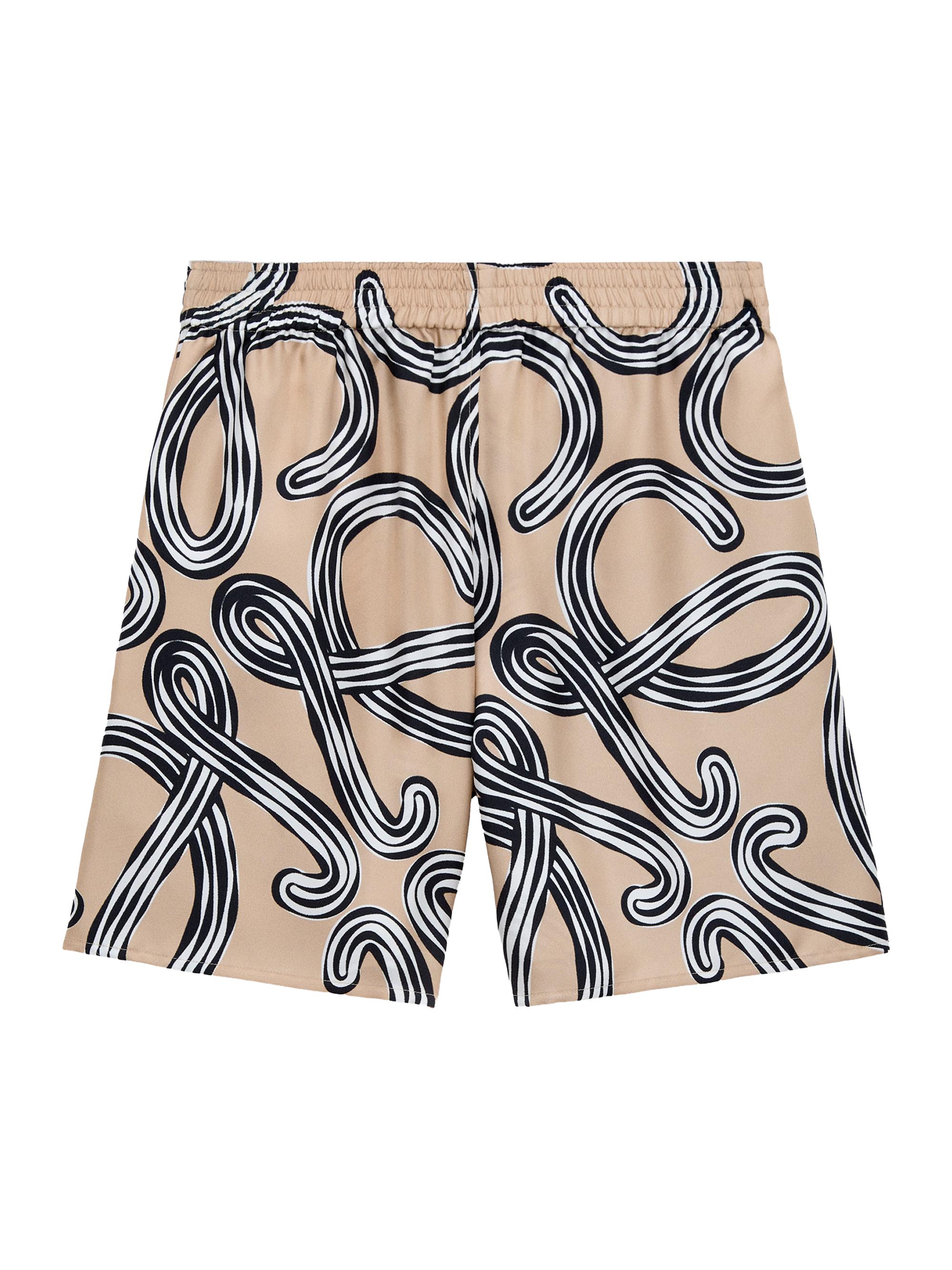 LOEWE Women's  x Paula's Ibiza Printed Silk Shorts - Beige Black