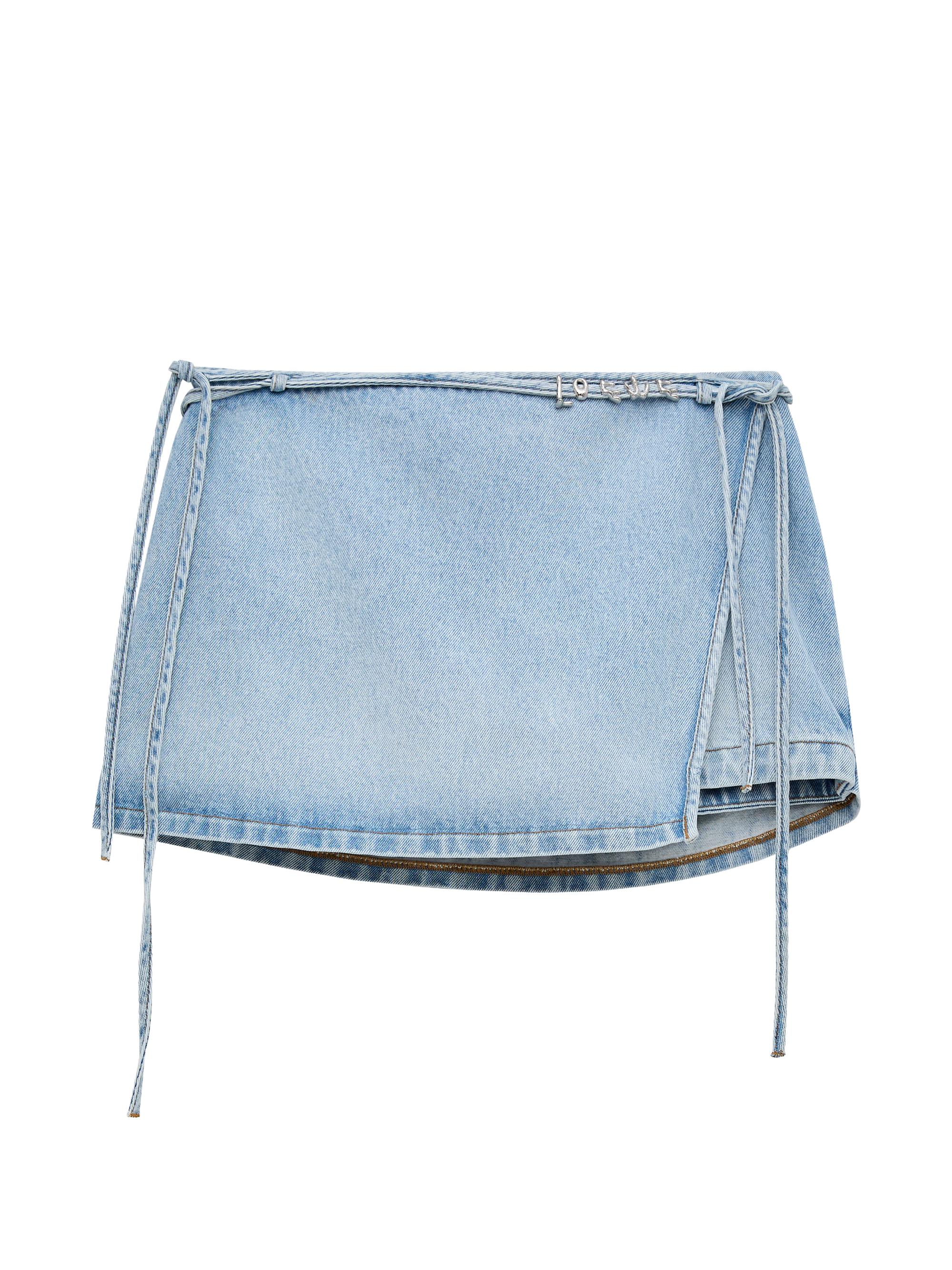 LOEWE Women's  x Paula's Ibiza Denim Wrap Skort - Washed Blue