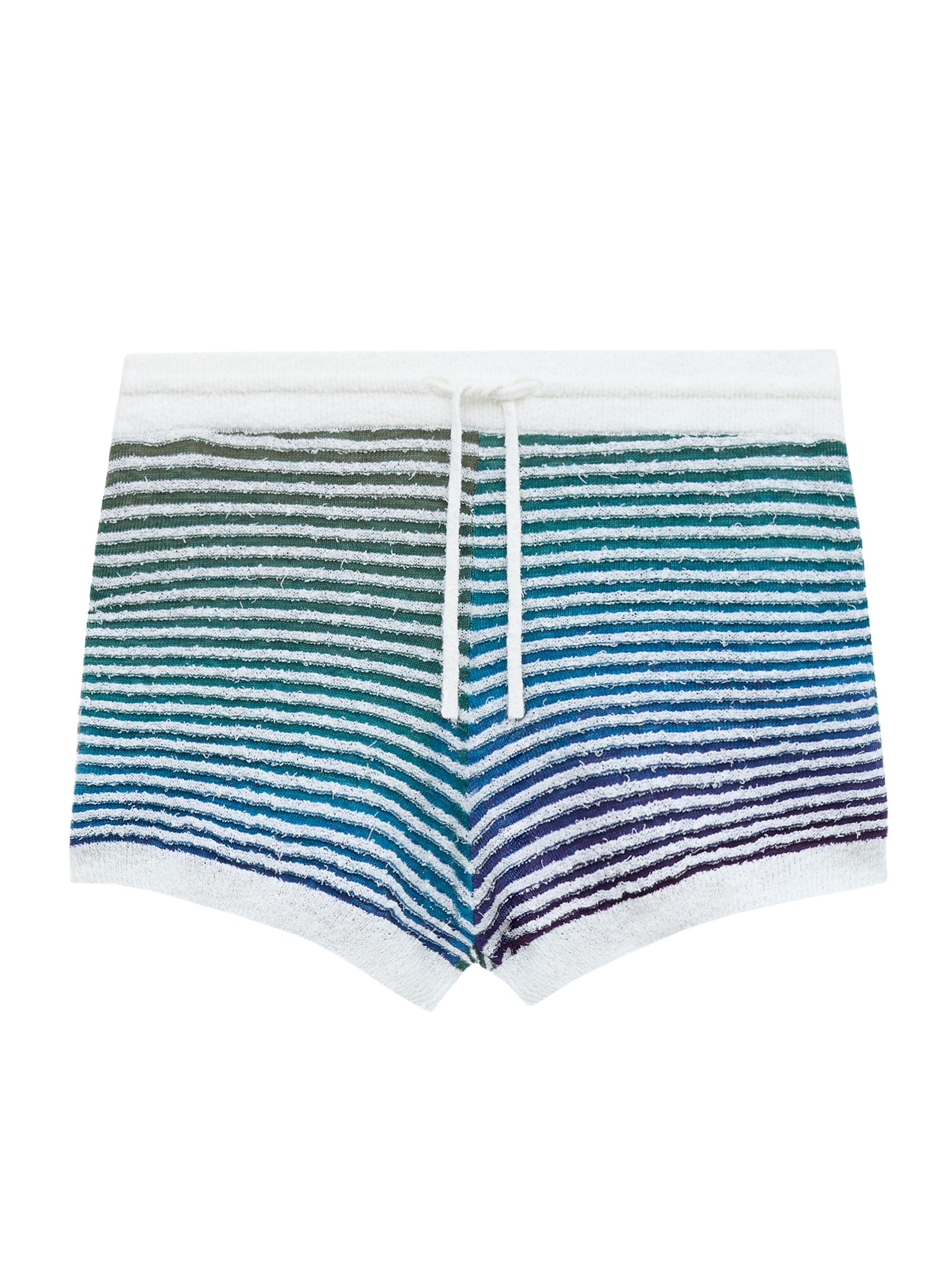 LOEWE Women's  x Paula's Ibiza Gradient Stripe Cotton-Blend Shorts - Multi Color White