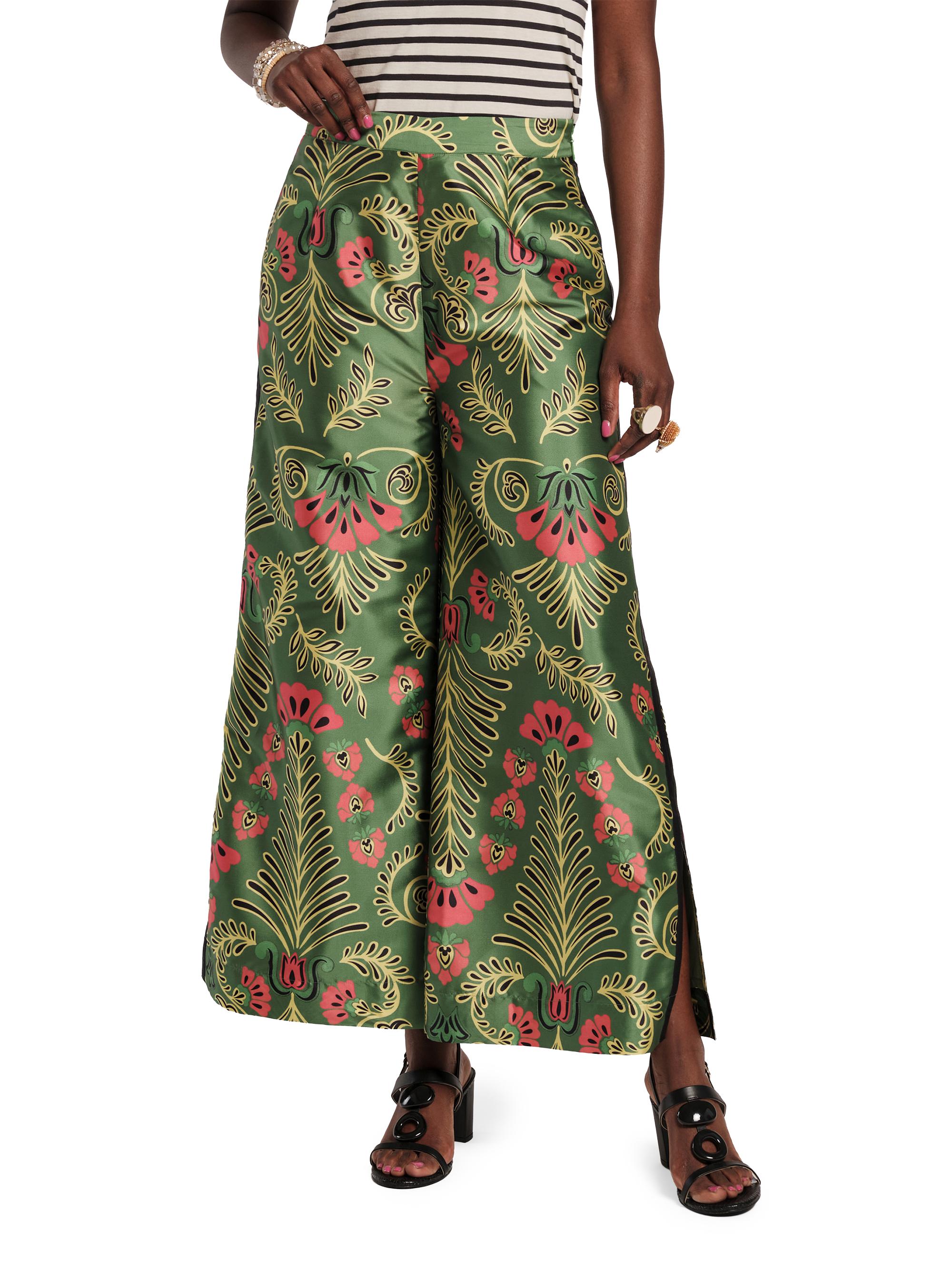 Frances Valentine Women's Canopy Palazzo Pants - Green Pink Multi
