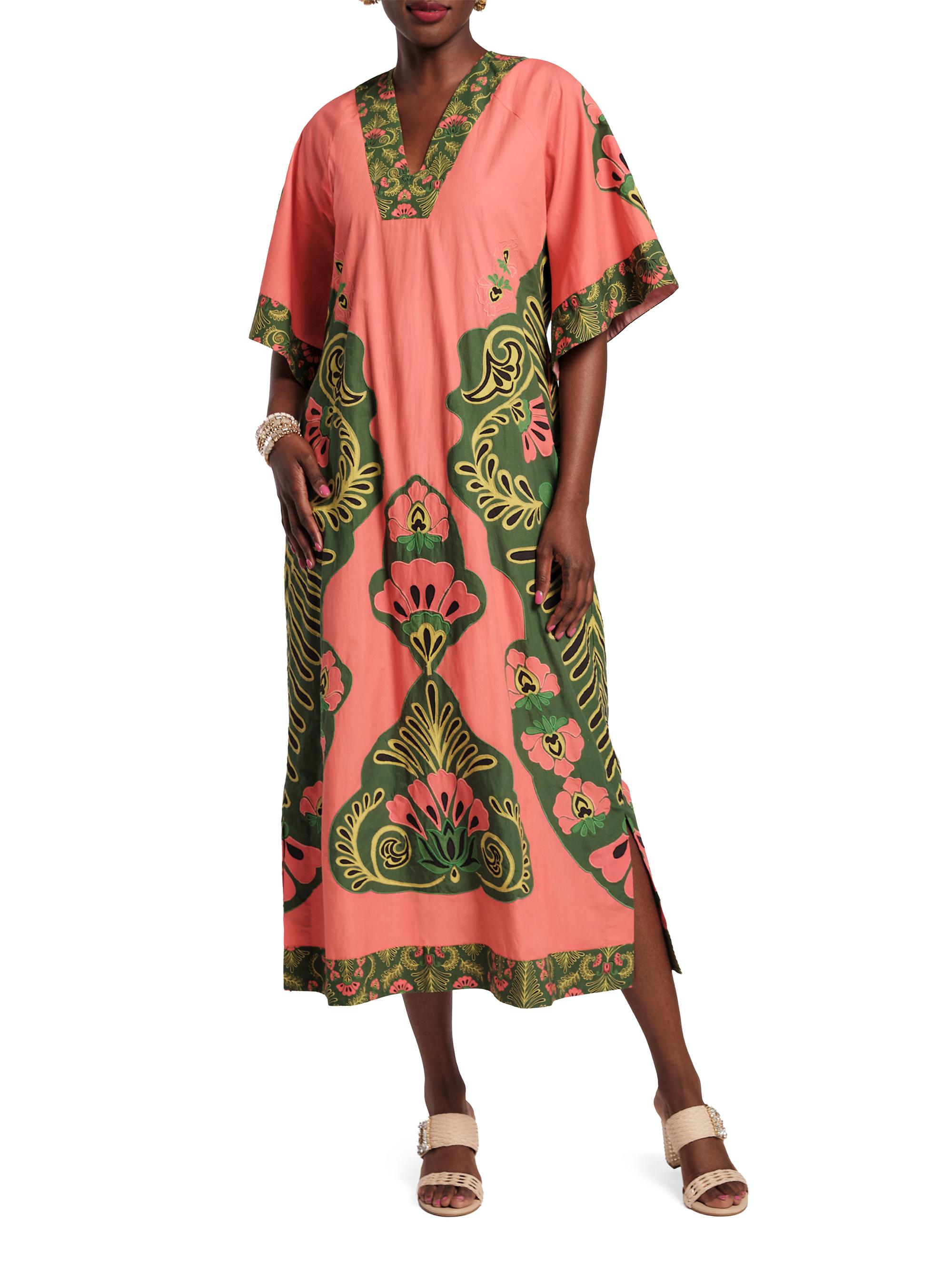 Frances Valentine Women's Delightful Canopy Caftan - Pink Multi