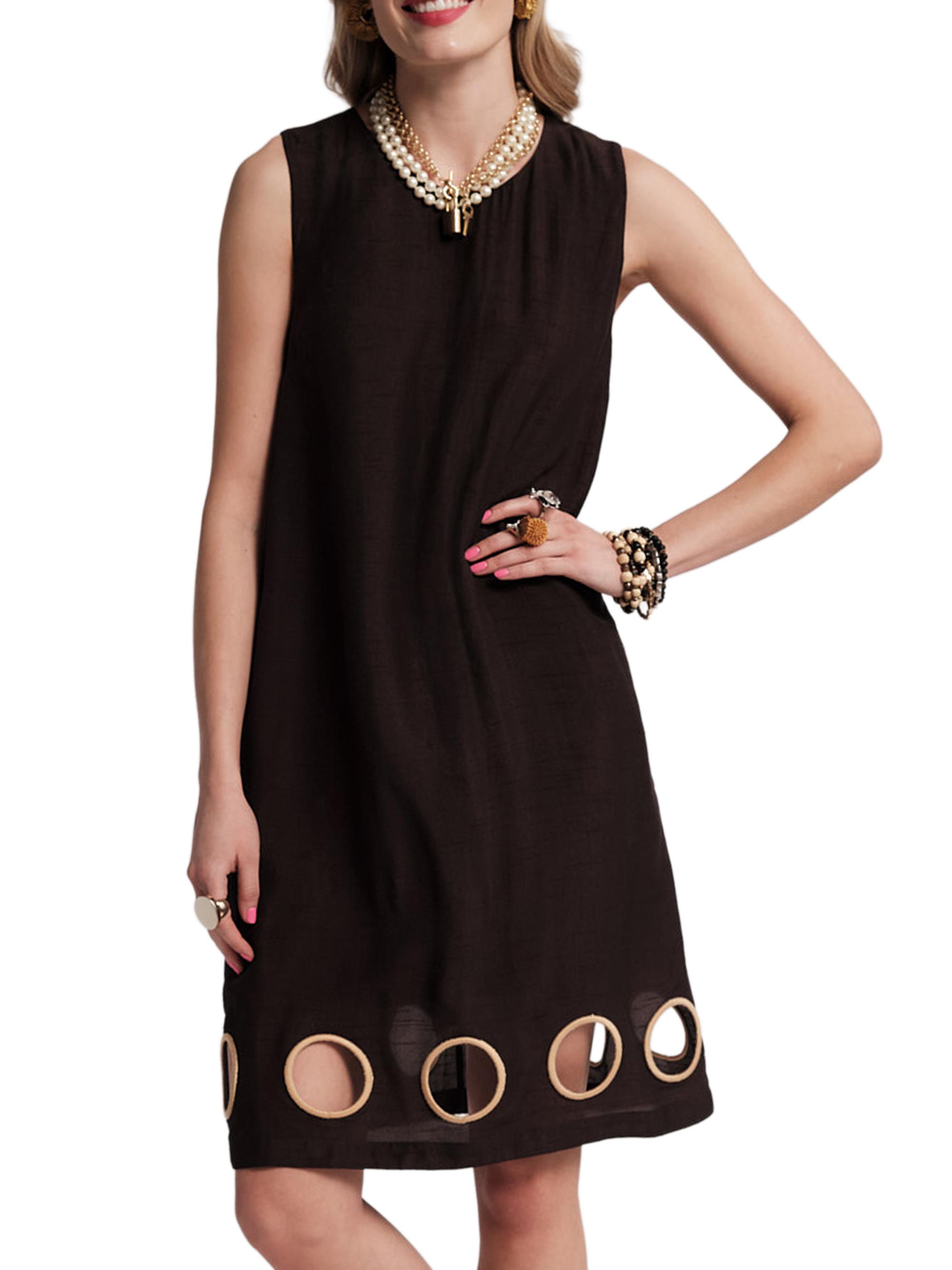 Frances Valentine Women's Lilly Cut-Out Minidress - Black Taupe
