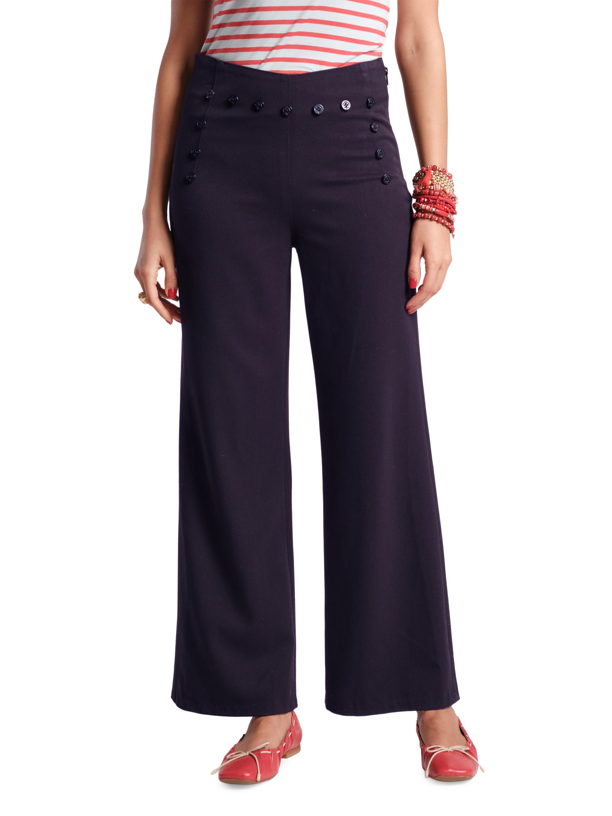 Frances Valentine Women's Sailor Lace-Up Back Pants - Navy