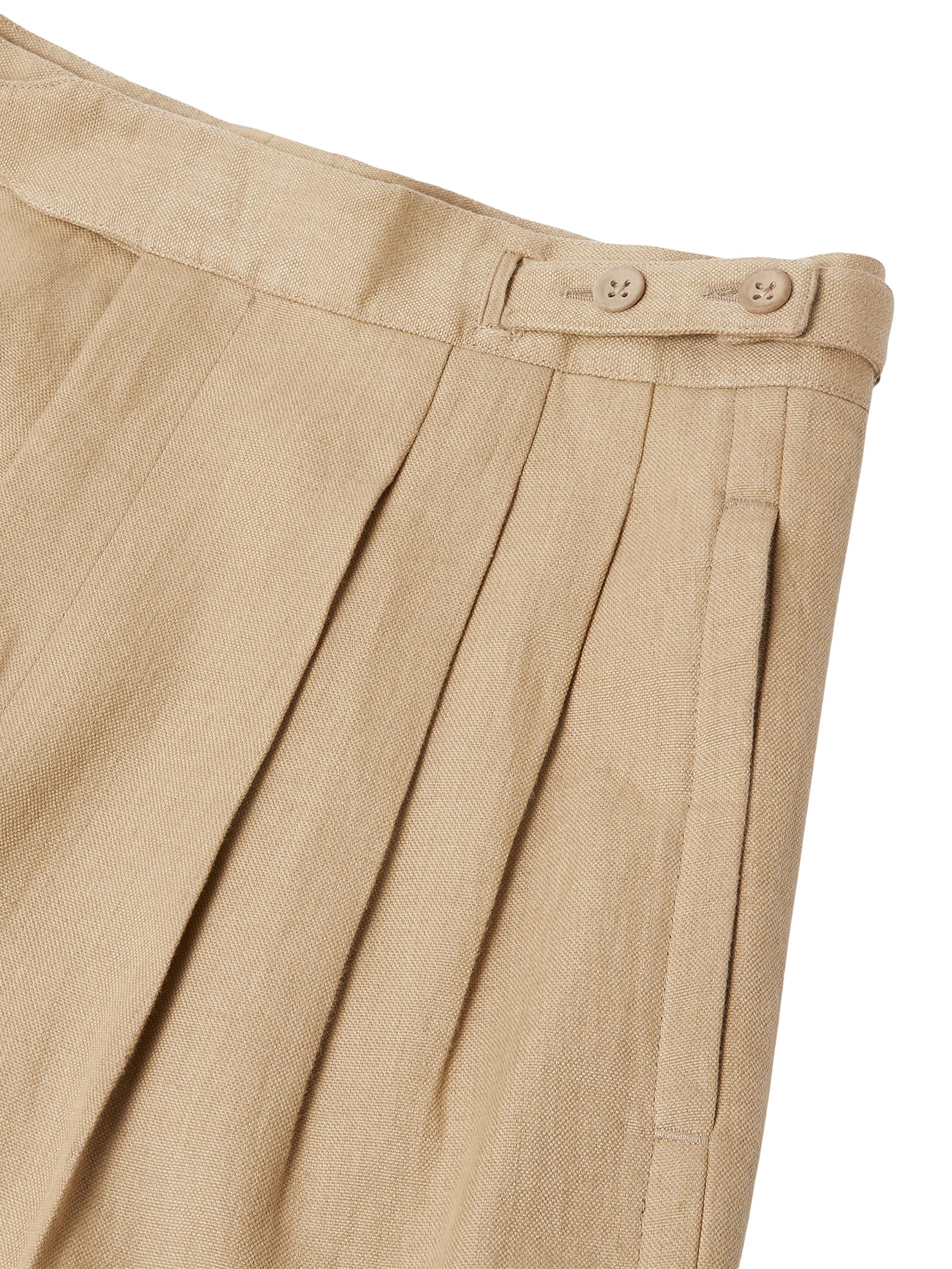 ZEGNA Men's Oasi Lino Shorts - Beige | Thumbnail 2