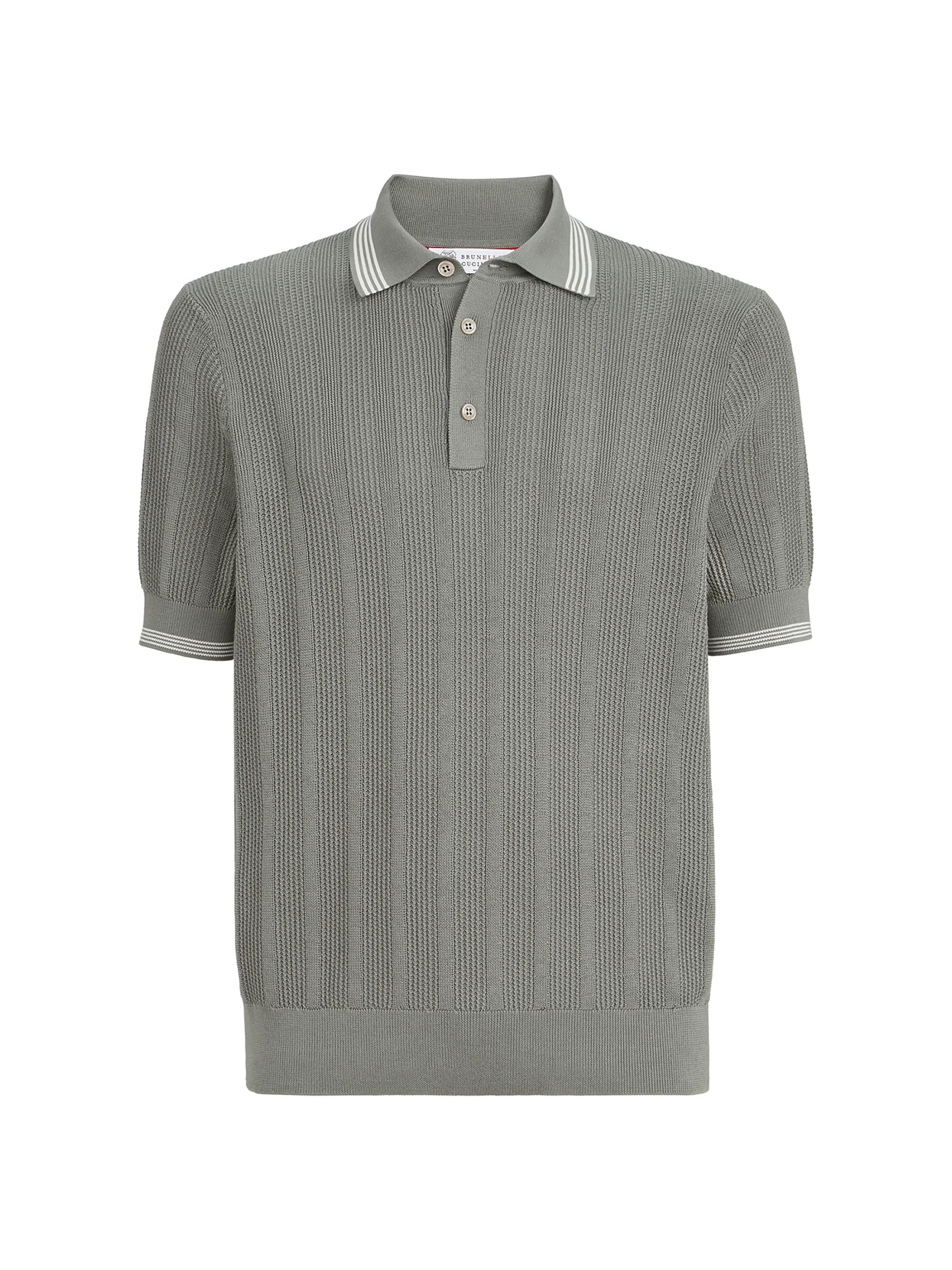 Brunello Cucinelli Cotton English Rib Knit Polo Shirt | Saks Fifth