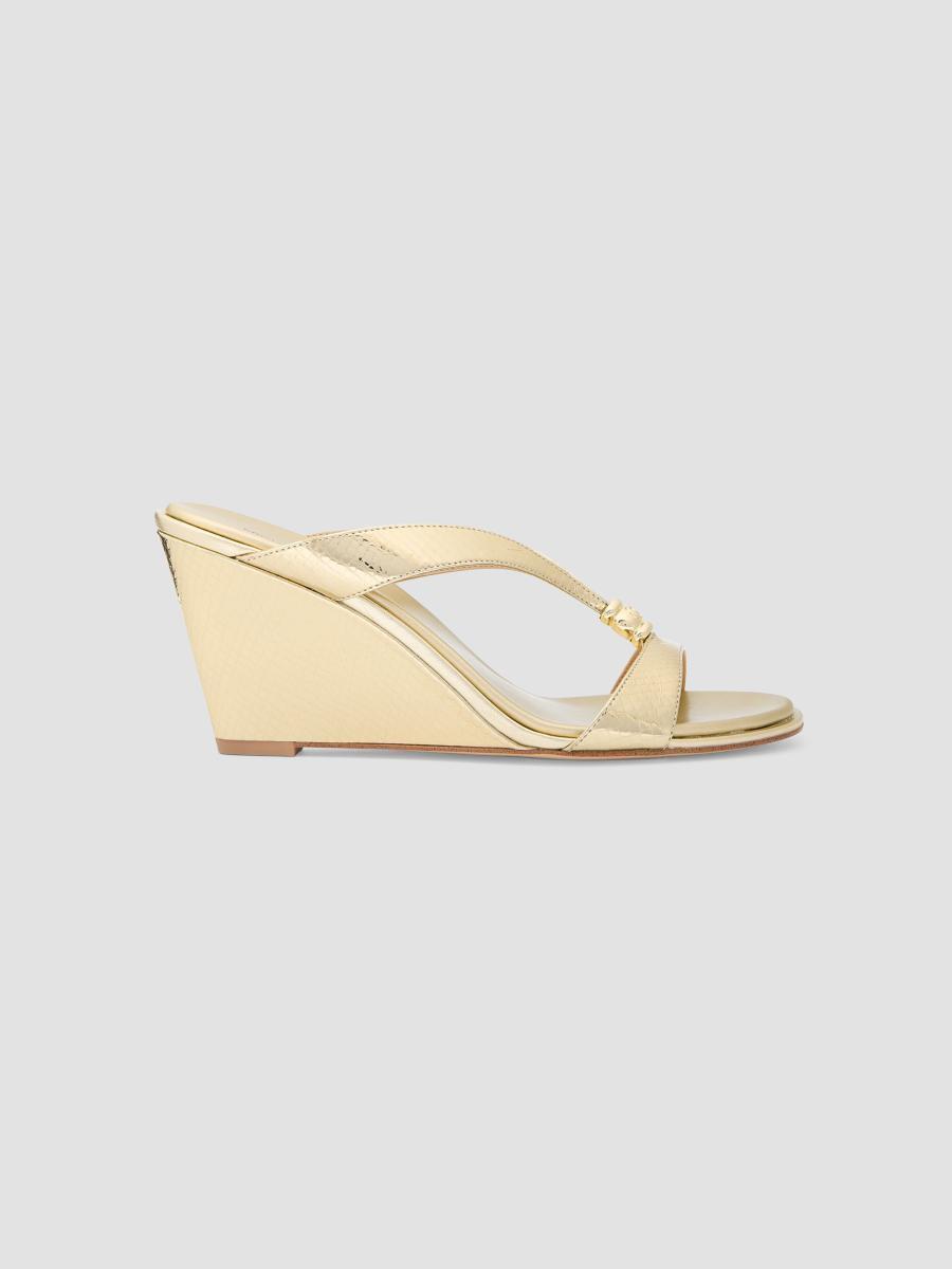 MICHAEL Michael Kors Cherie 75MM Leather Wedge Sandals | Saks