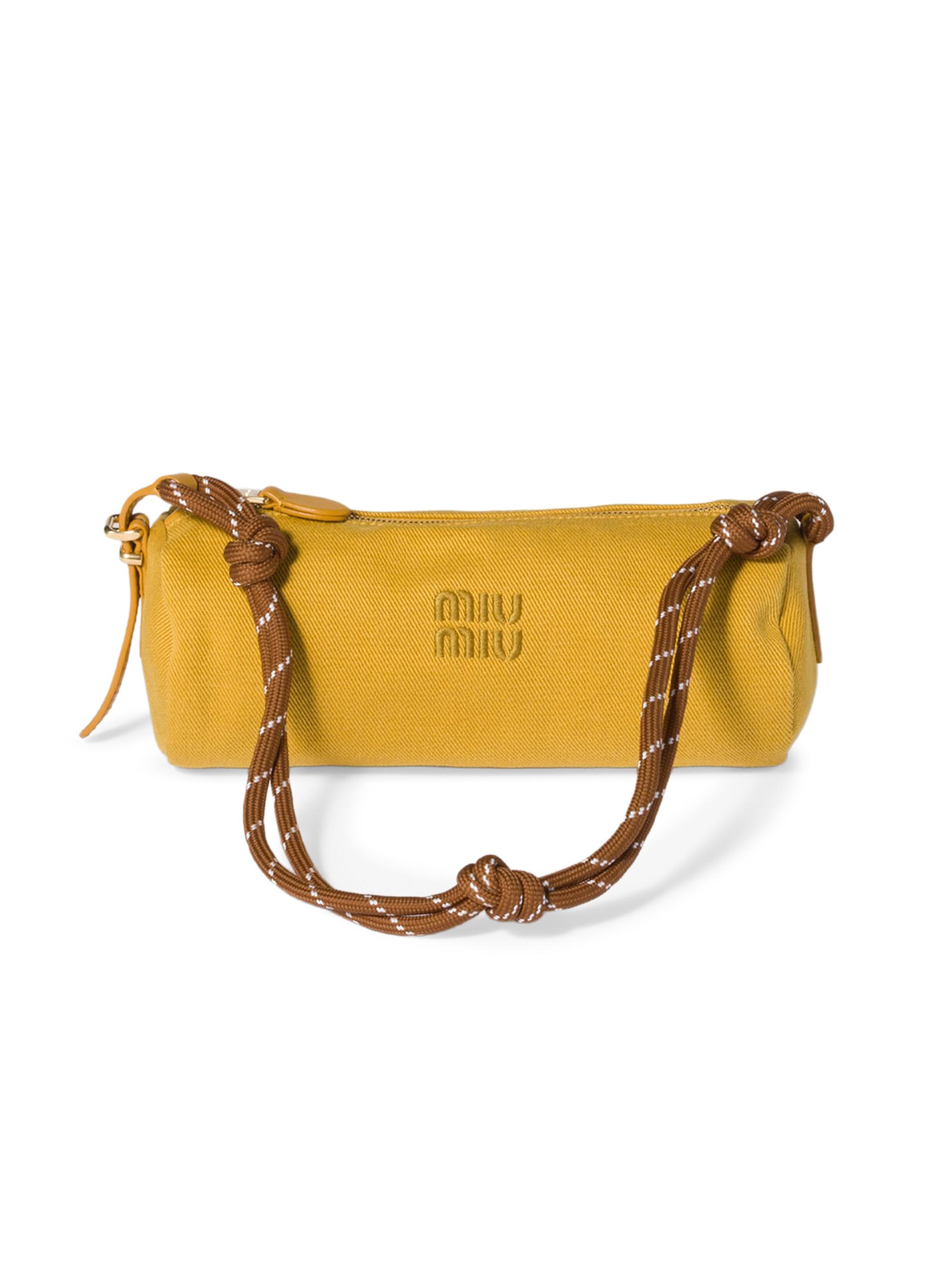 Miu Miu Women's Gabardine Pouch - Yellow