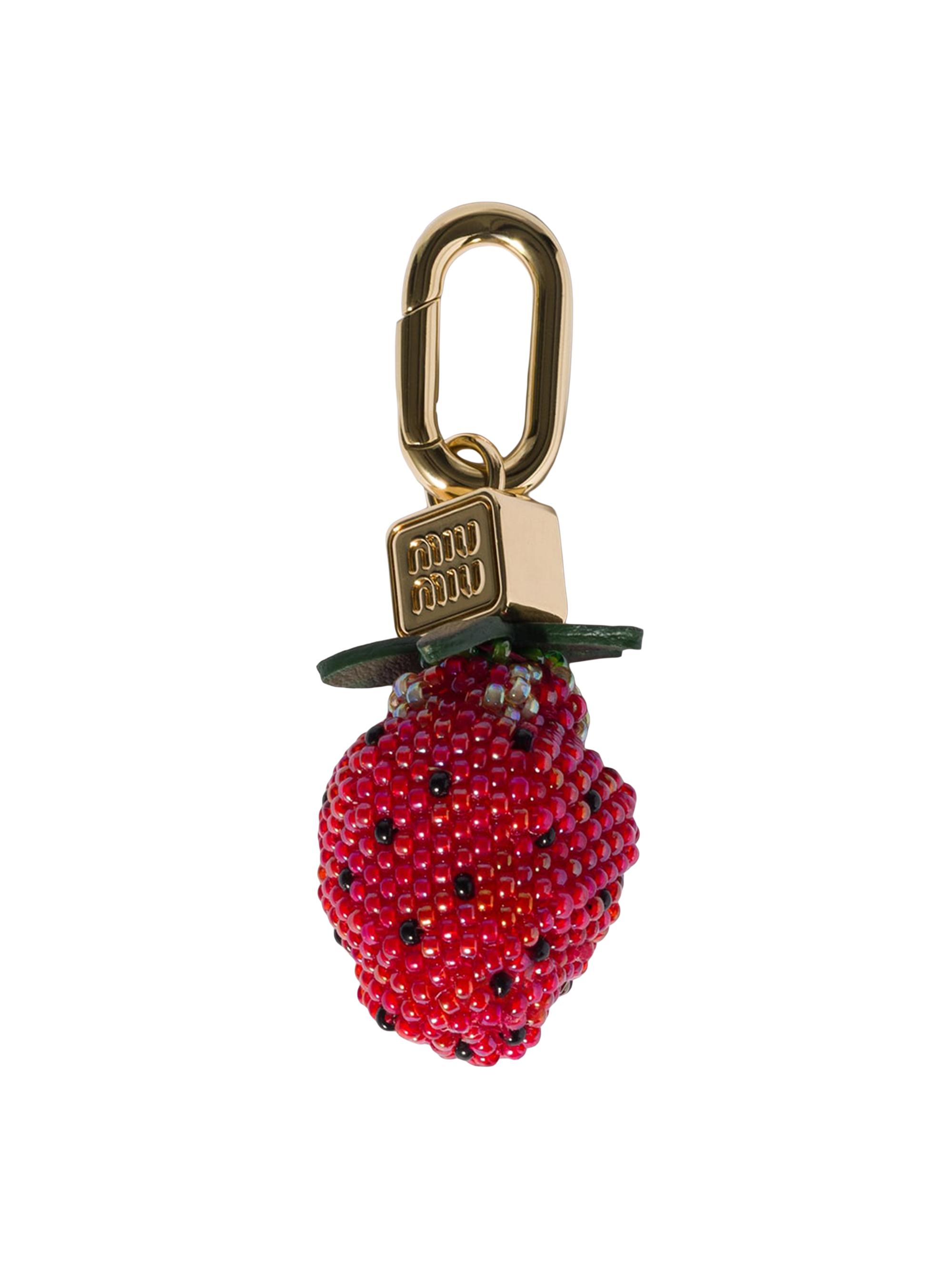 Miu Miu Women's Beads and Leather Micro Trick Charm - Red