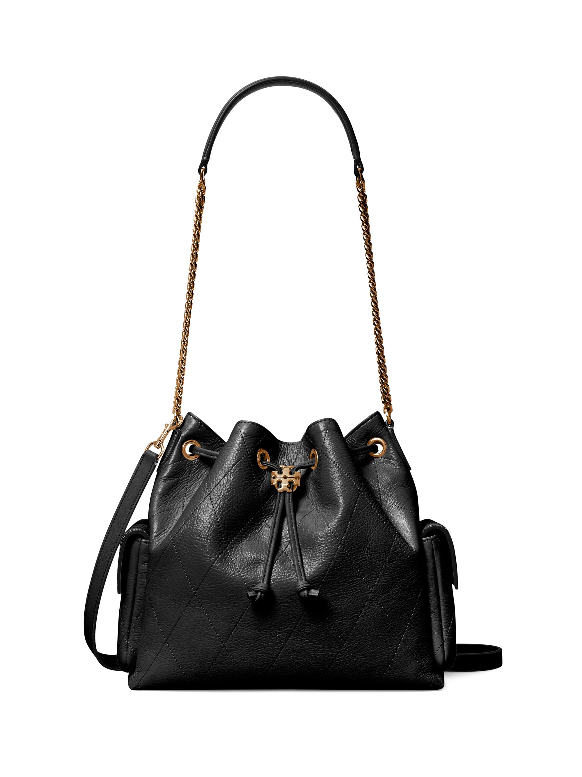 Tory Burch Charlie Quilted Leather Drawstring Shoulder Bag | Saks