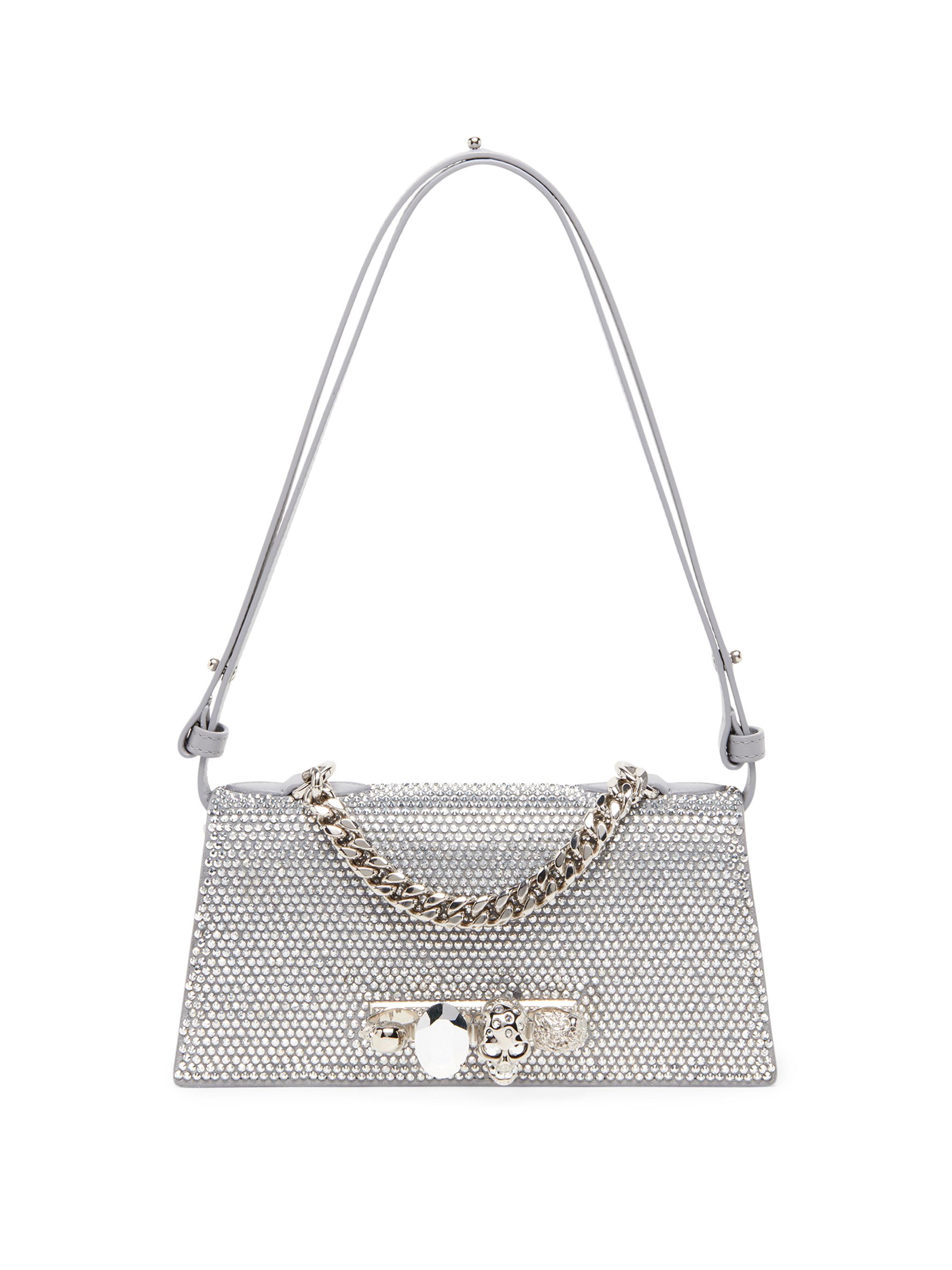McQueen Women's Mini Jeweled Leather Shoulder Bag - Lead