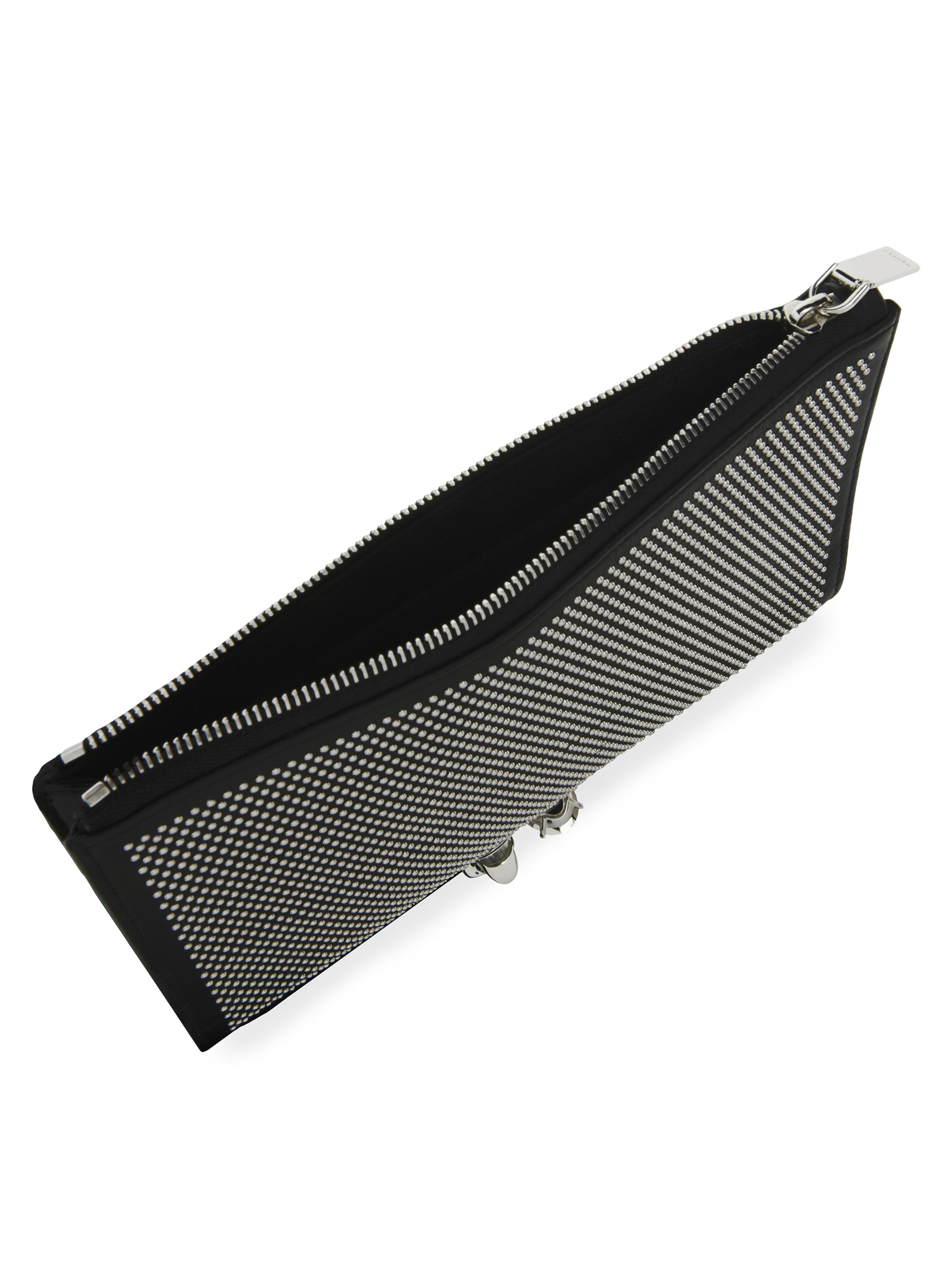 McQueen Women's Punk Studded Leather Flat Pouch - Black | Thumbnail 3