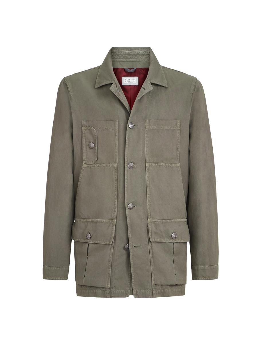 Brunello Cucinelli Cotton and Linen Canvas Outerwear Jacket | Saks