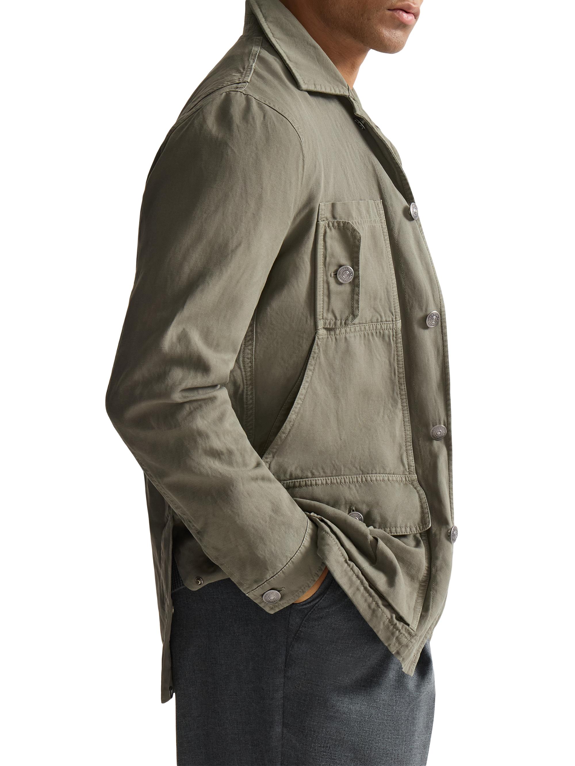 Brunello Cucinelli Cotton and Linen Canvas Outerwear Jacket | Saks