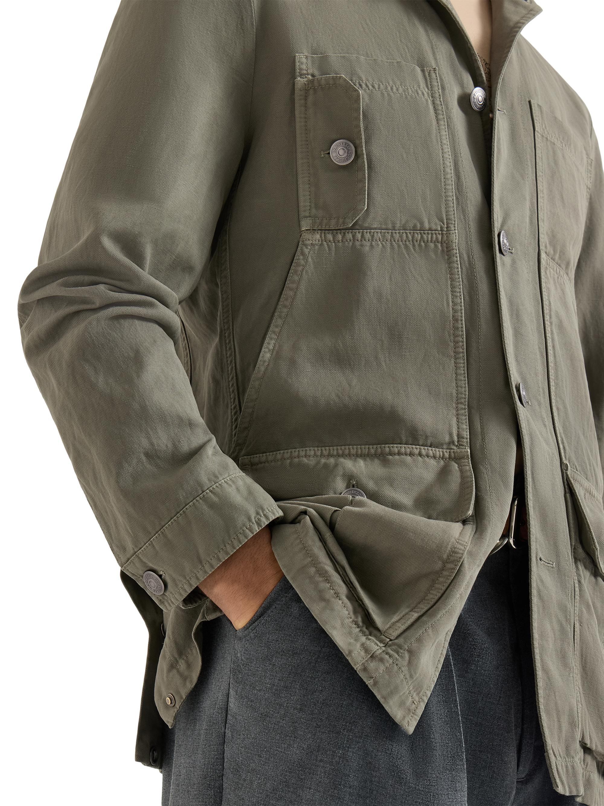 Brunello Cucinelli Cotton and Linen Canvas Outerwear Jacket | Saks
