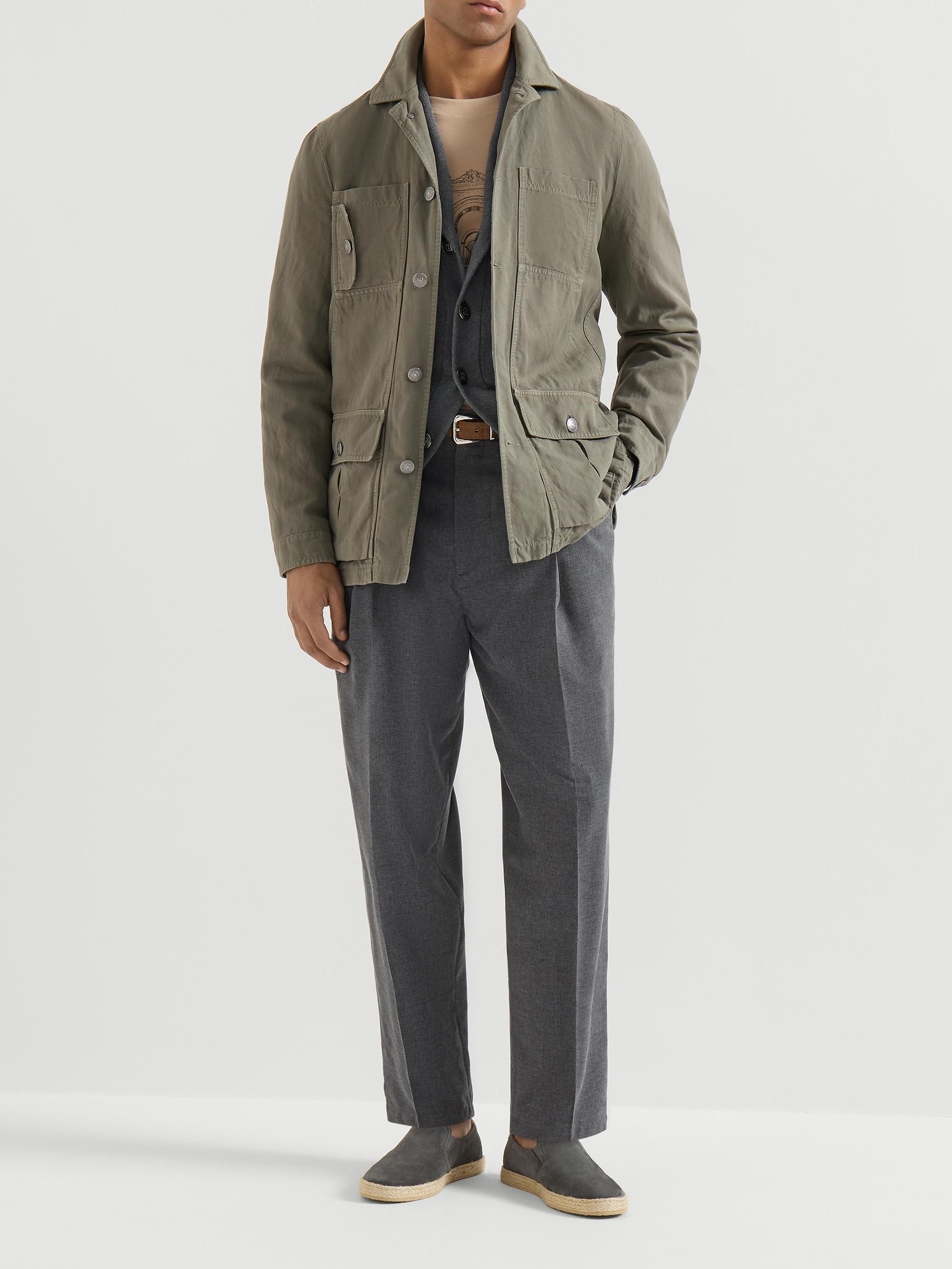 Brunello Cucinelli Cotton and Linen Canvas Outerwear Jacket | Saks