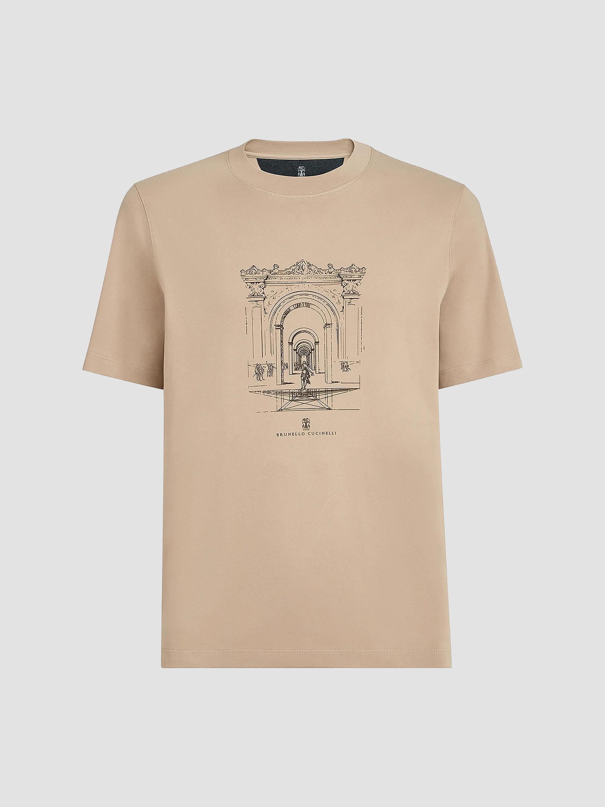 Brunello Cucinelli Linen Cotton Tシャツ Brunello Cucinelli Linen and Cotton Textured Rib Knit T-Shirt with