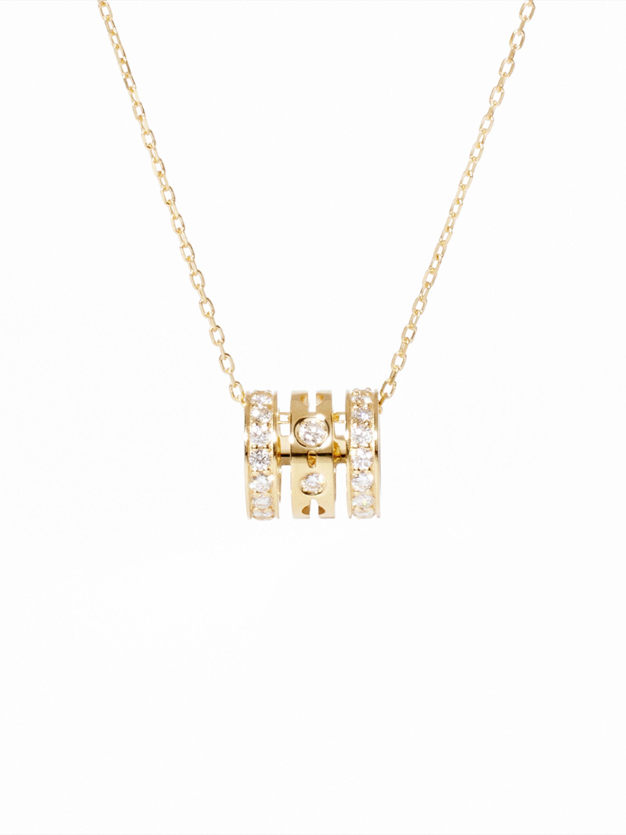 Dinh Van Women's Pulse 18K Yellow Gold & 0.62 TCW Diamond Pendant Necklace - Yellow Gold
