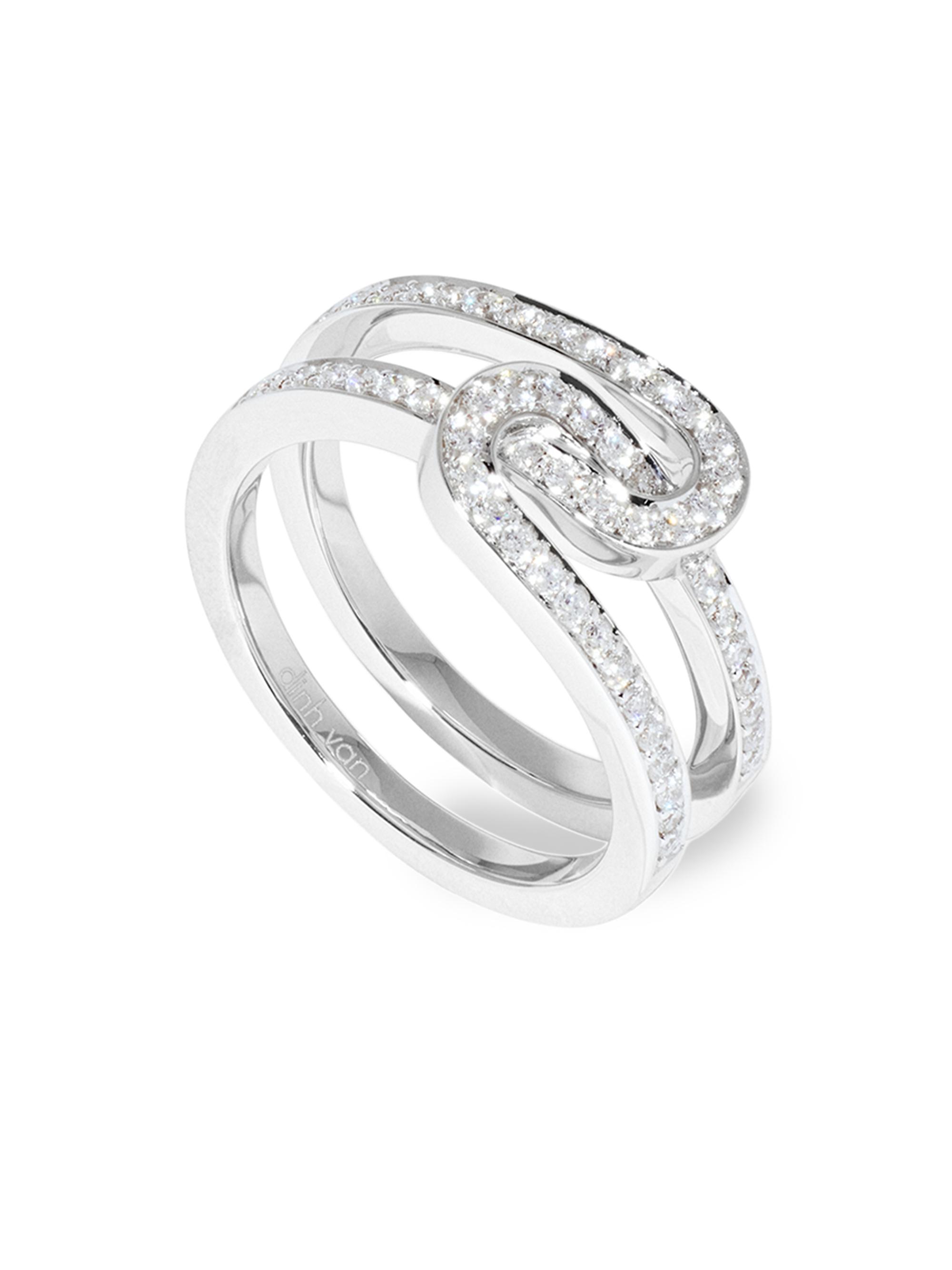 Dinh Van Menottes Dinh Van R12 18K White Gold & Diamond Chain