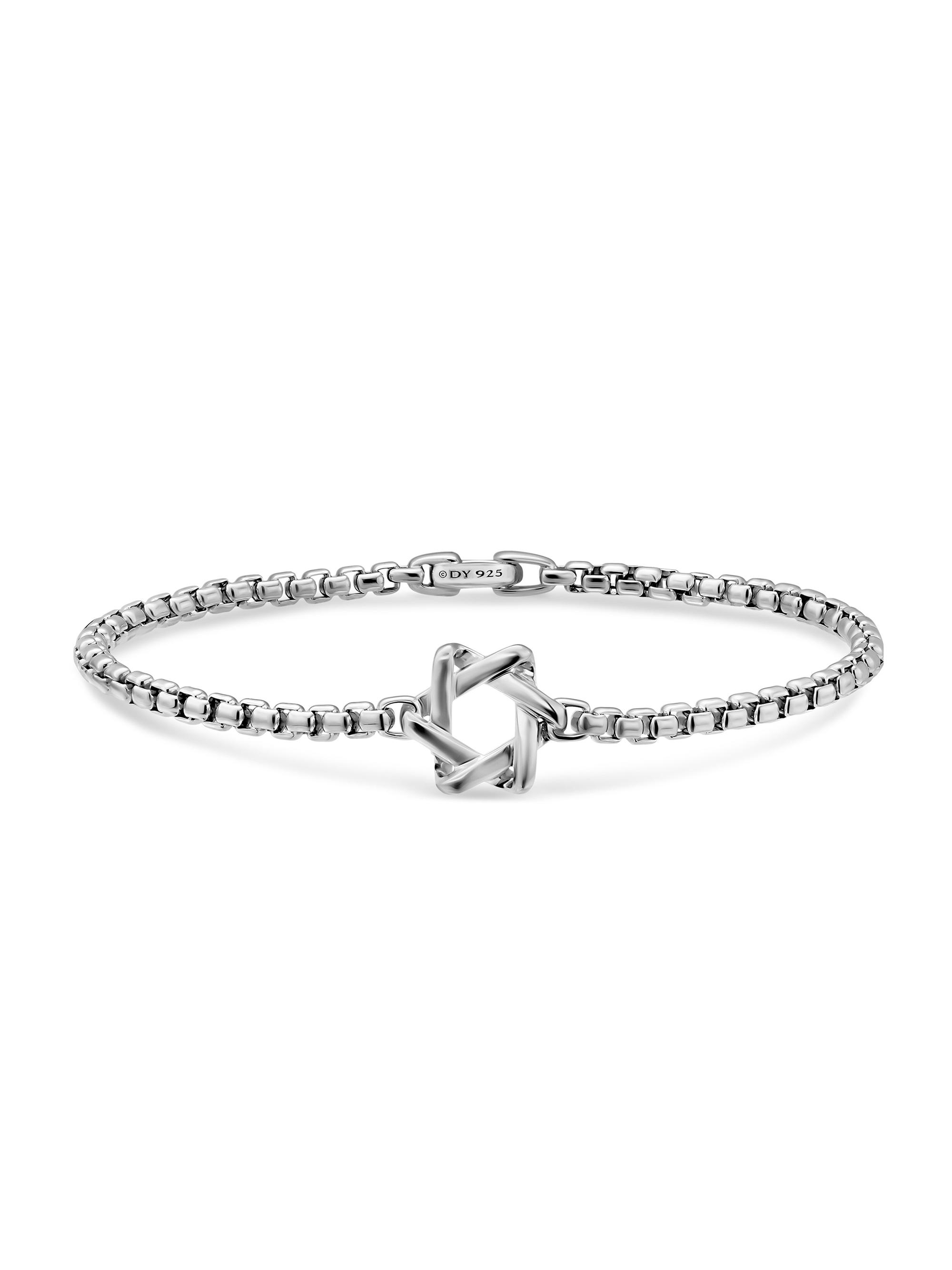 David Yurman Men's Star of David Station Bracelet in Sterling Silver, 3.6MM - Silver - Men's Jewelry And Watches
