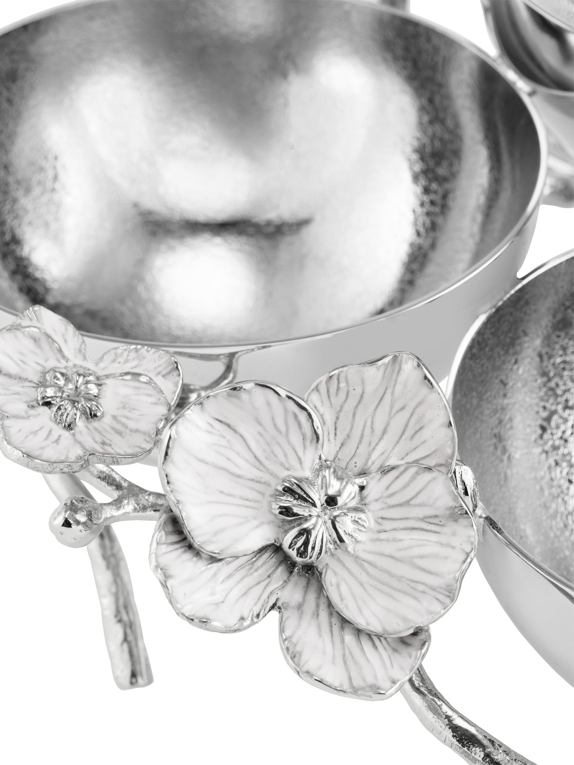 Michael Aram Silver Orchid Triple Bowl | Saks Fifth Avenue