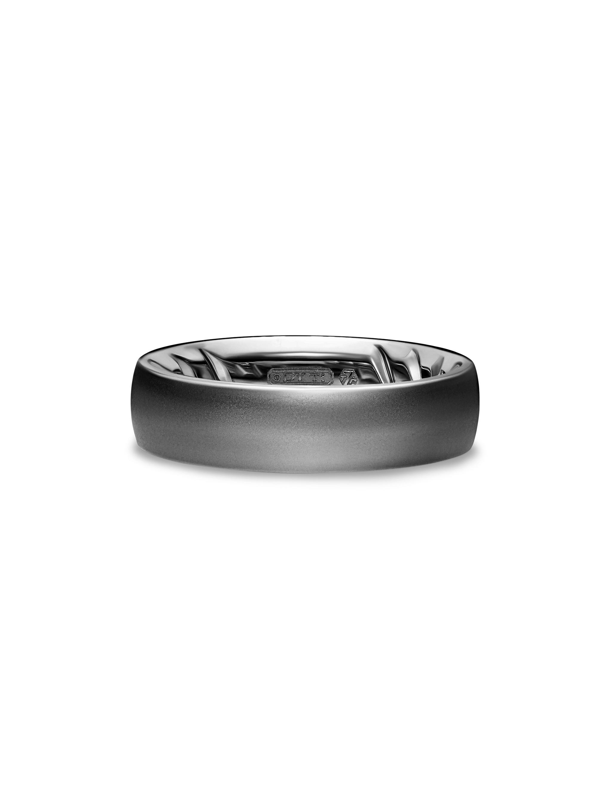 David Yurman Men's Streamline Band Ring in Anthracite Titanium, 6.2MM - Silver